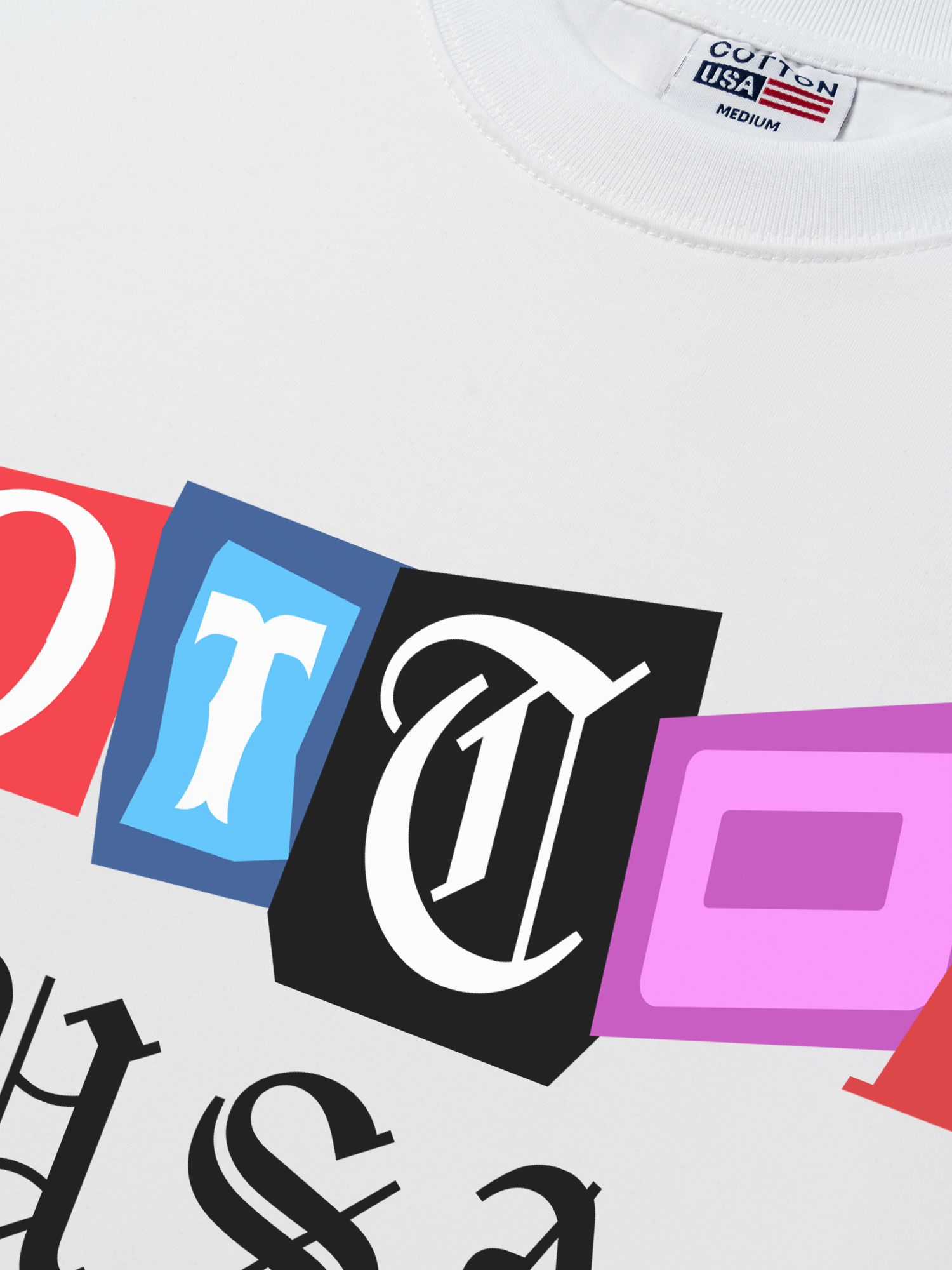 Áo Thun Relaxed Fit USA Paper Cut