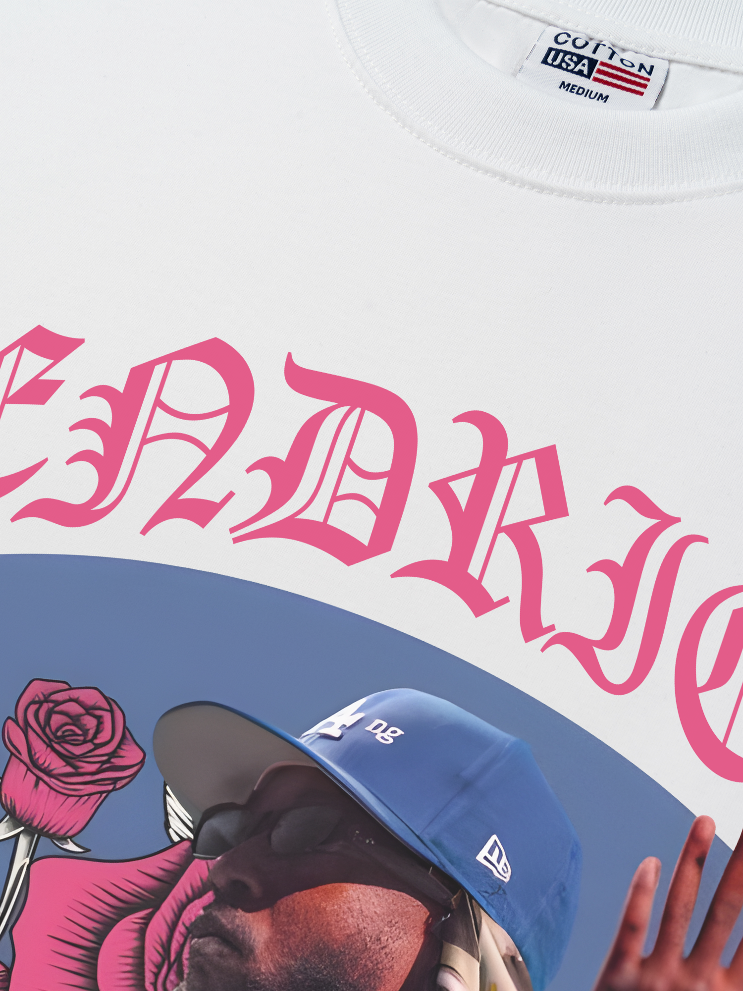 Áo Thun Relaxed Fit Rapper Kendrick Lamar Roses