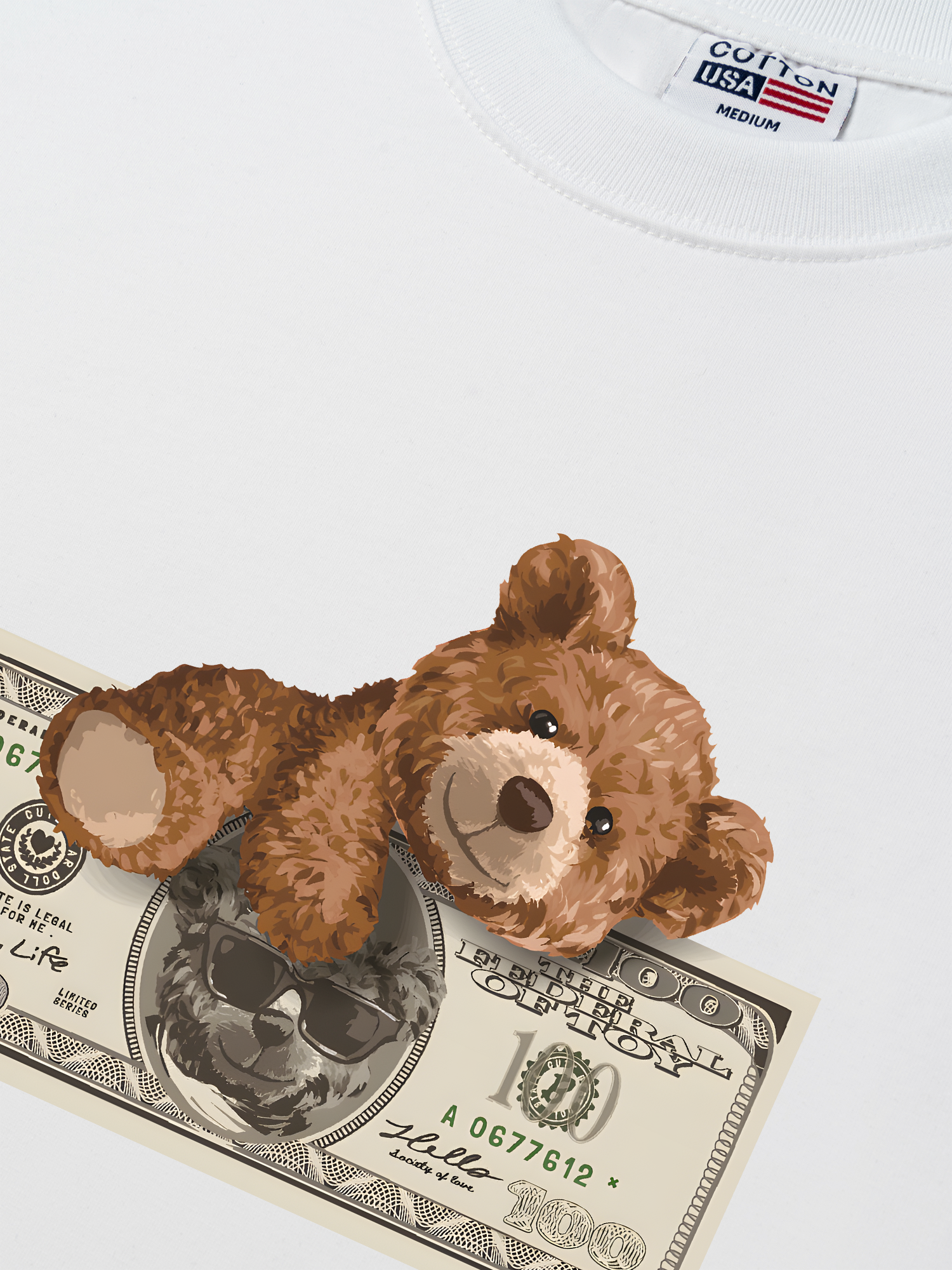 Áo Thun Relaxed Fit Money Teddy Dollar