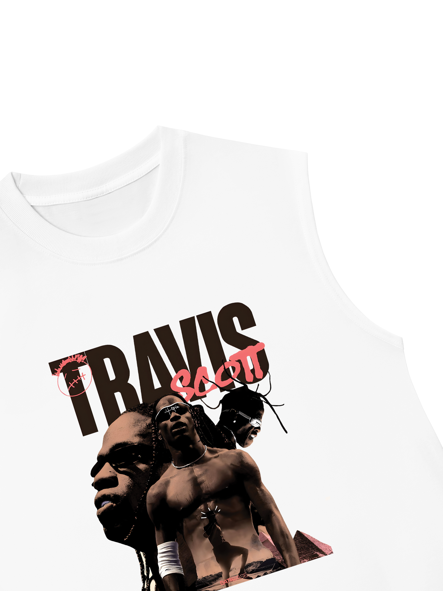 Áo Ba Lỗ Relaxed Fit Travis Scott Bootle Rap