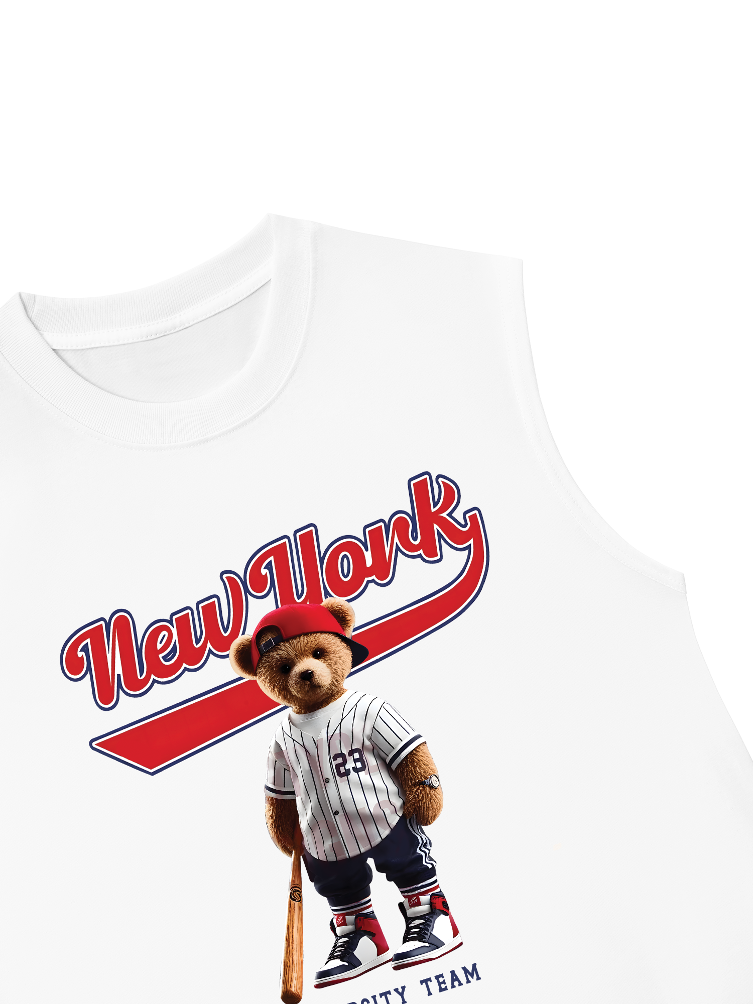 Áo Ba Lỗ Relaxed Fit Baseball New York Teddy