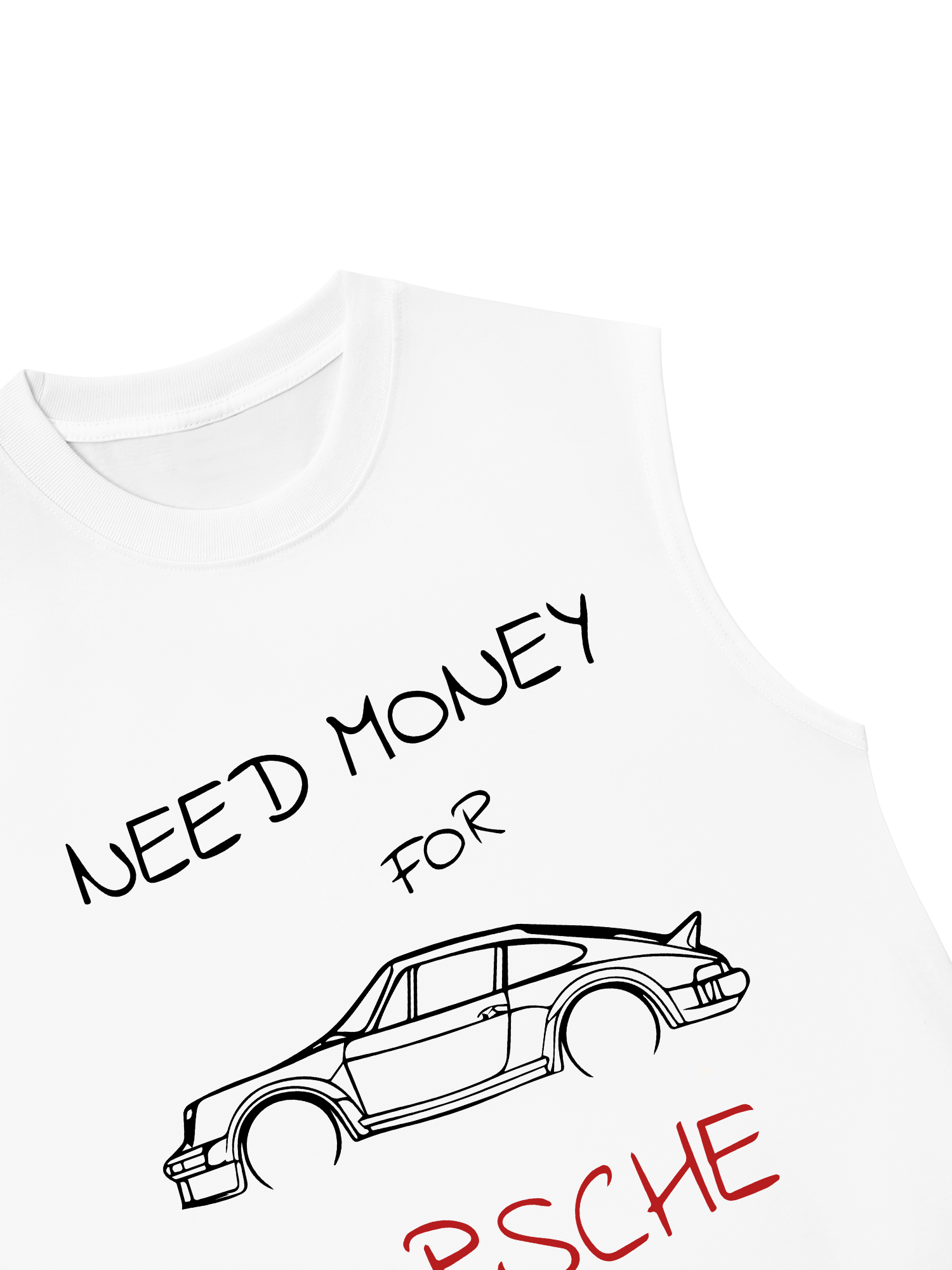Áo Ba Lỗ Relaxed Fit Porsche Need Money Sketch