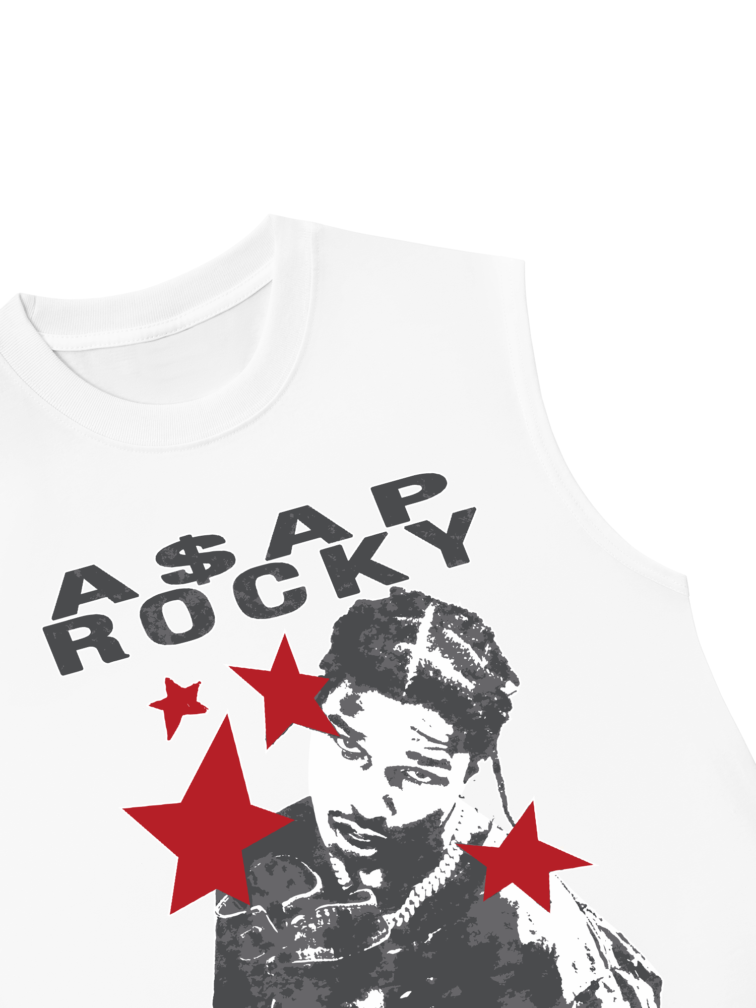 Áo Ba Lỗ Relaxed Fit Rapper Asap Rocky Vintage
