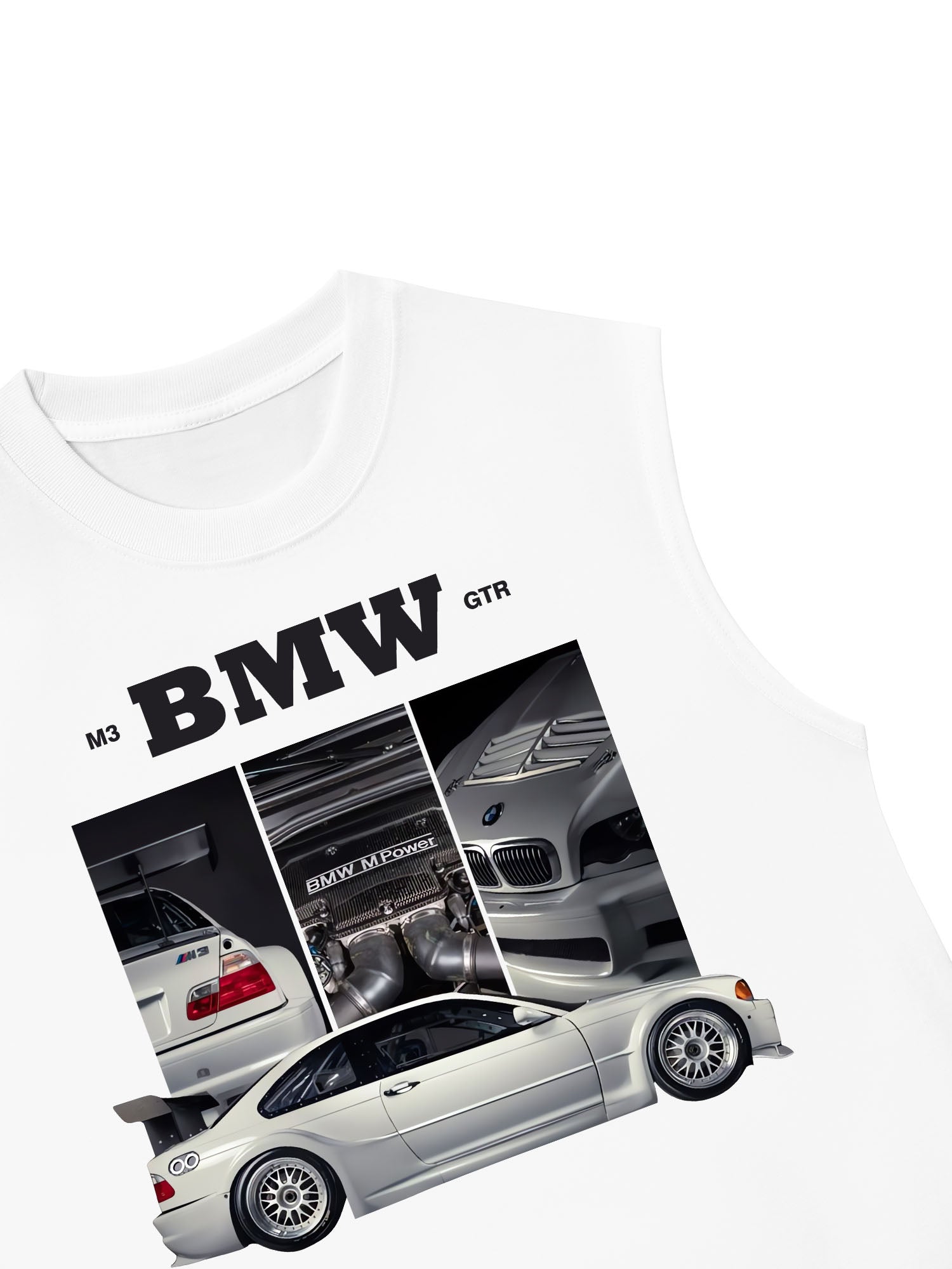 Áo Ba Lỗ Relaxed Fit BMW M3 GTR Silver