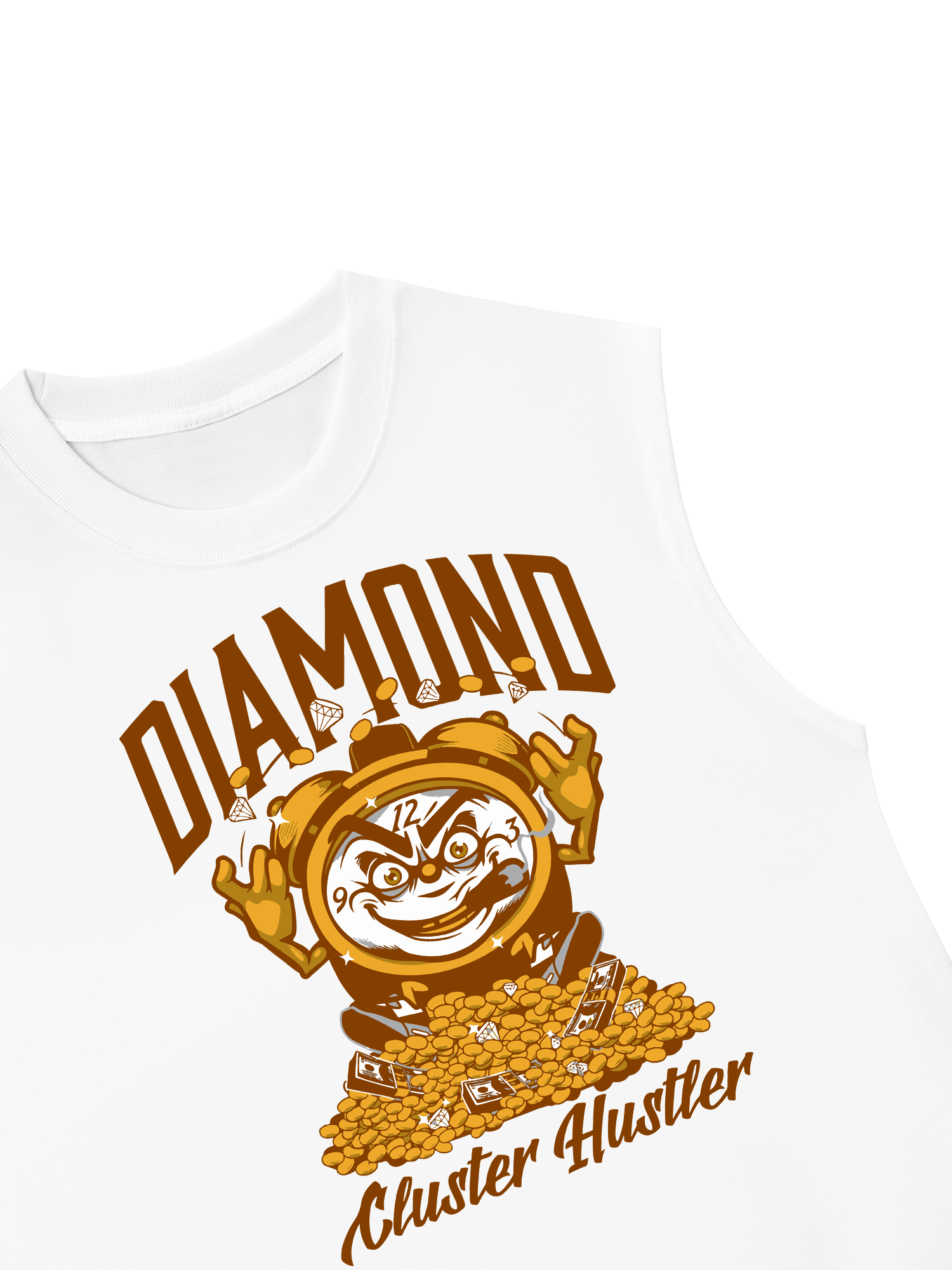 Áo Ba Lỗ Relaxed Fit Money Diamond Cluster Hustler