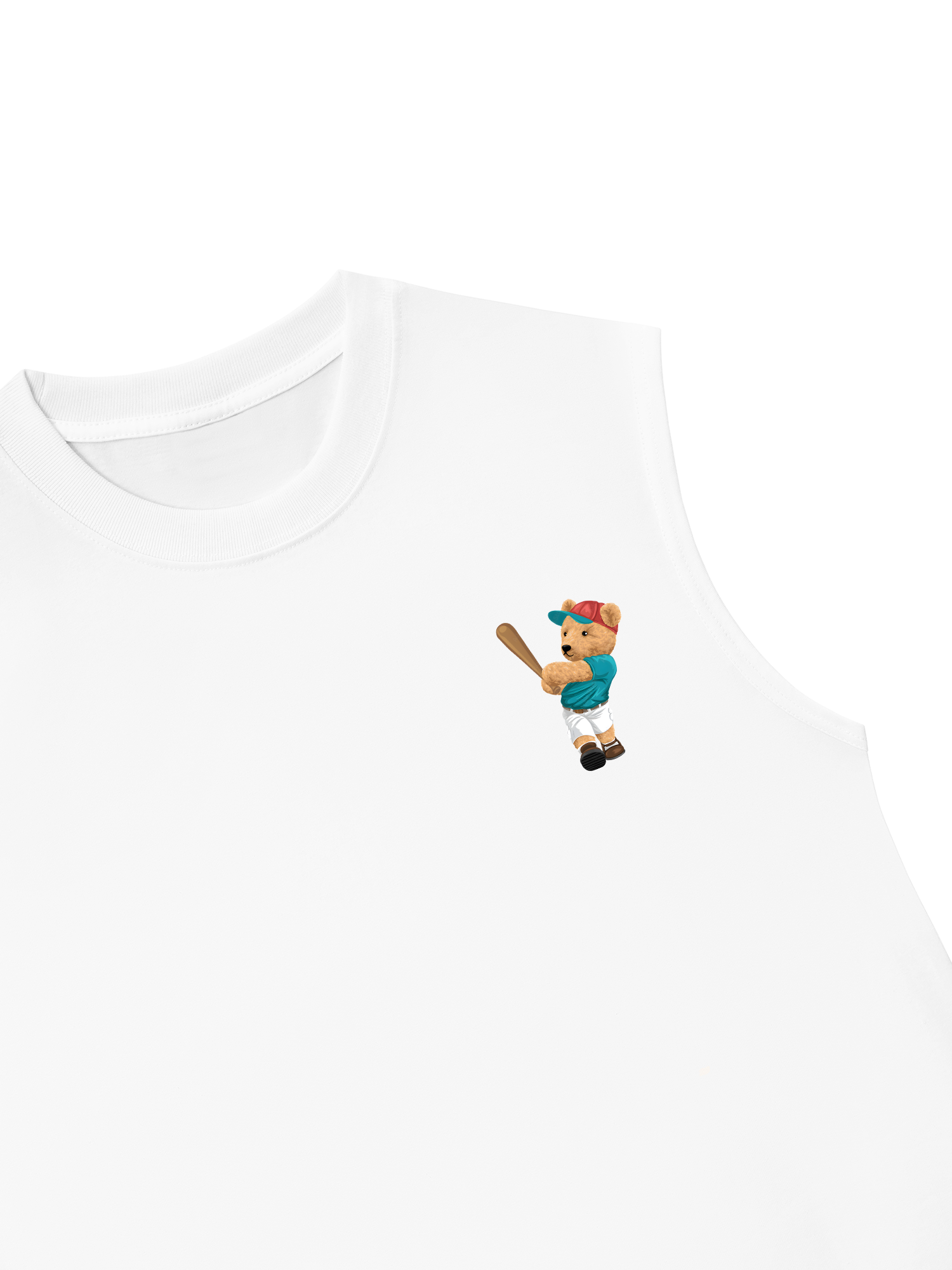 Áo Ba Lỗ Relaxed Fit Baseball Home Run Teddy Bear