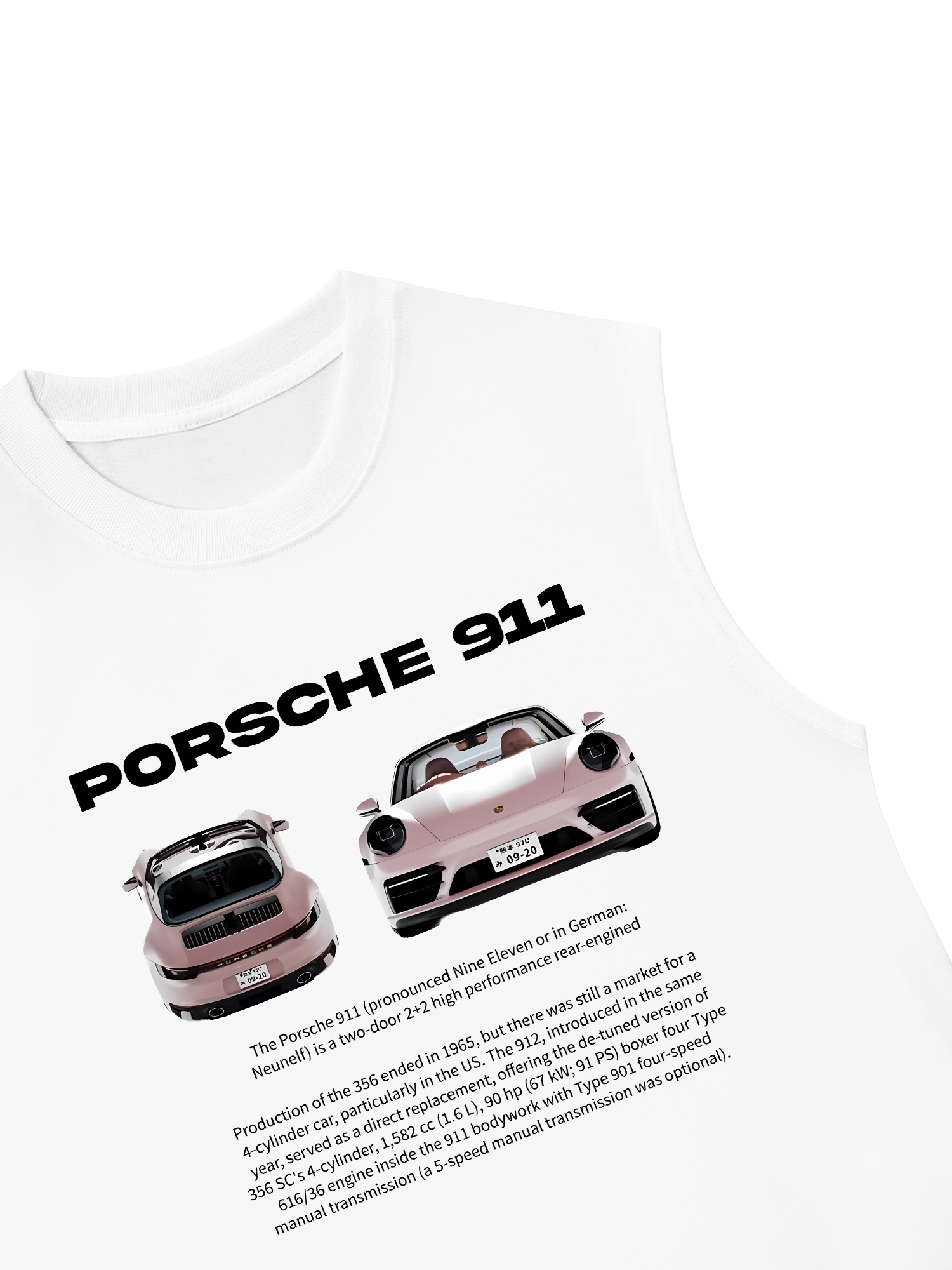 Áo Ba Lỗ Relaxed Fit Porsche 911 Pear Pink