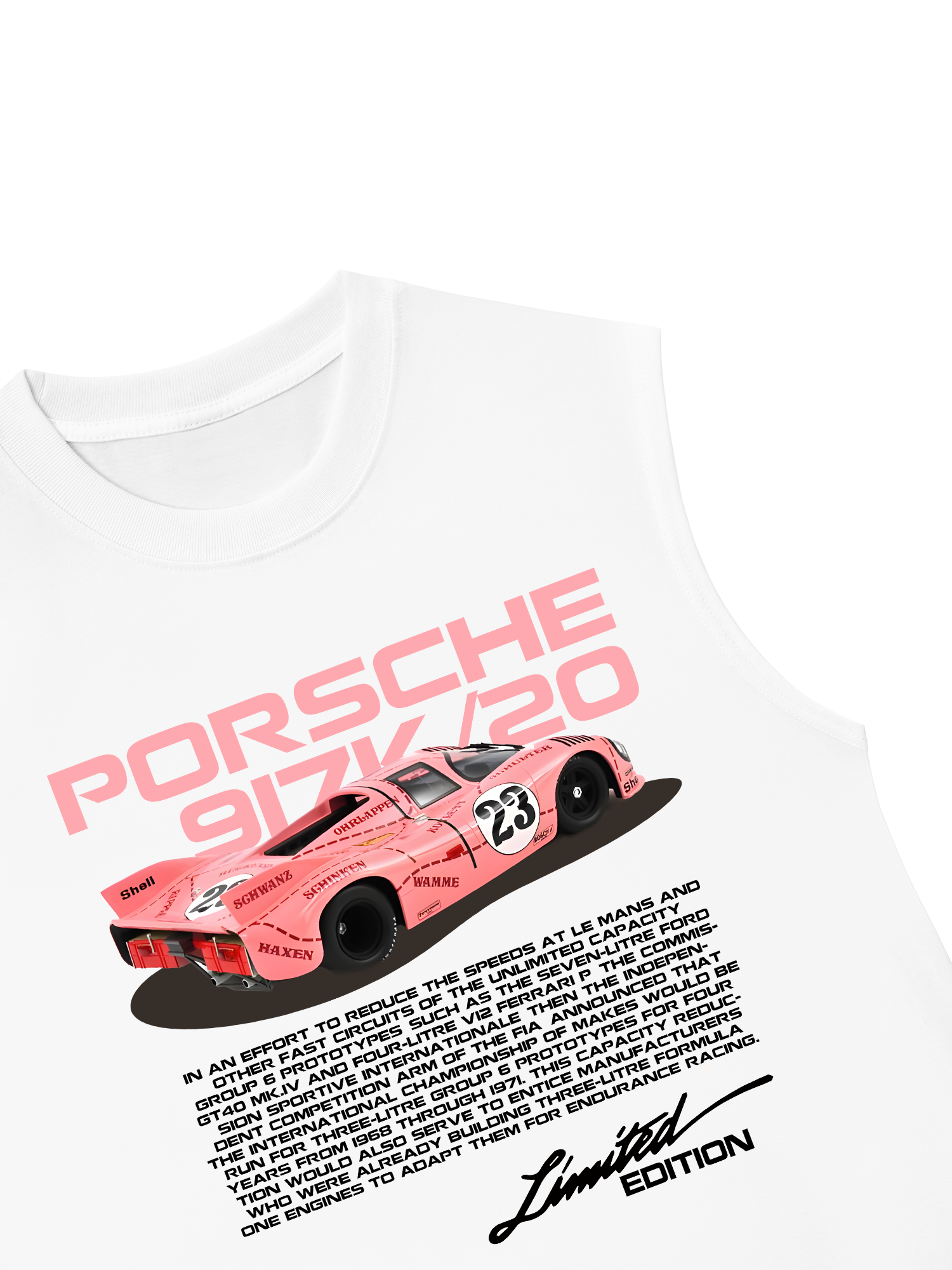 Áo Ba Lỗ Relaxed Fit Porsche 917K Pink Pig