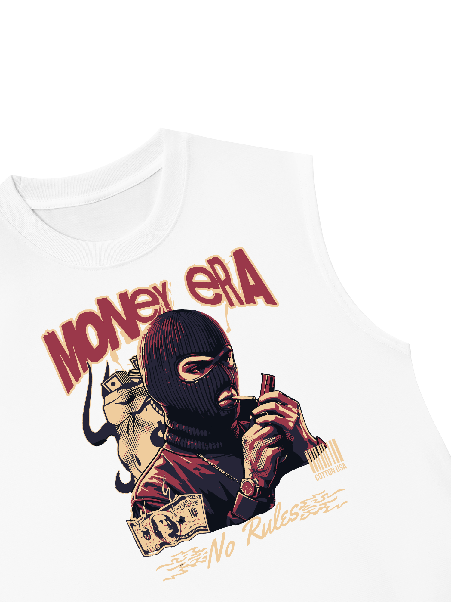 Áo Ba Lỗ Relaxed Fit Money Era No Rules