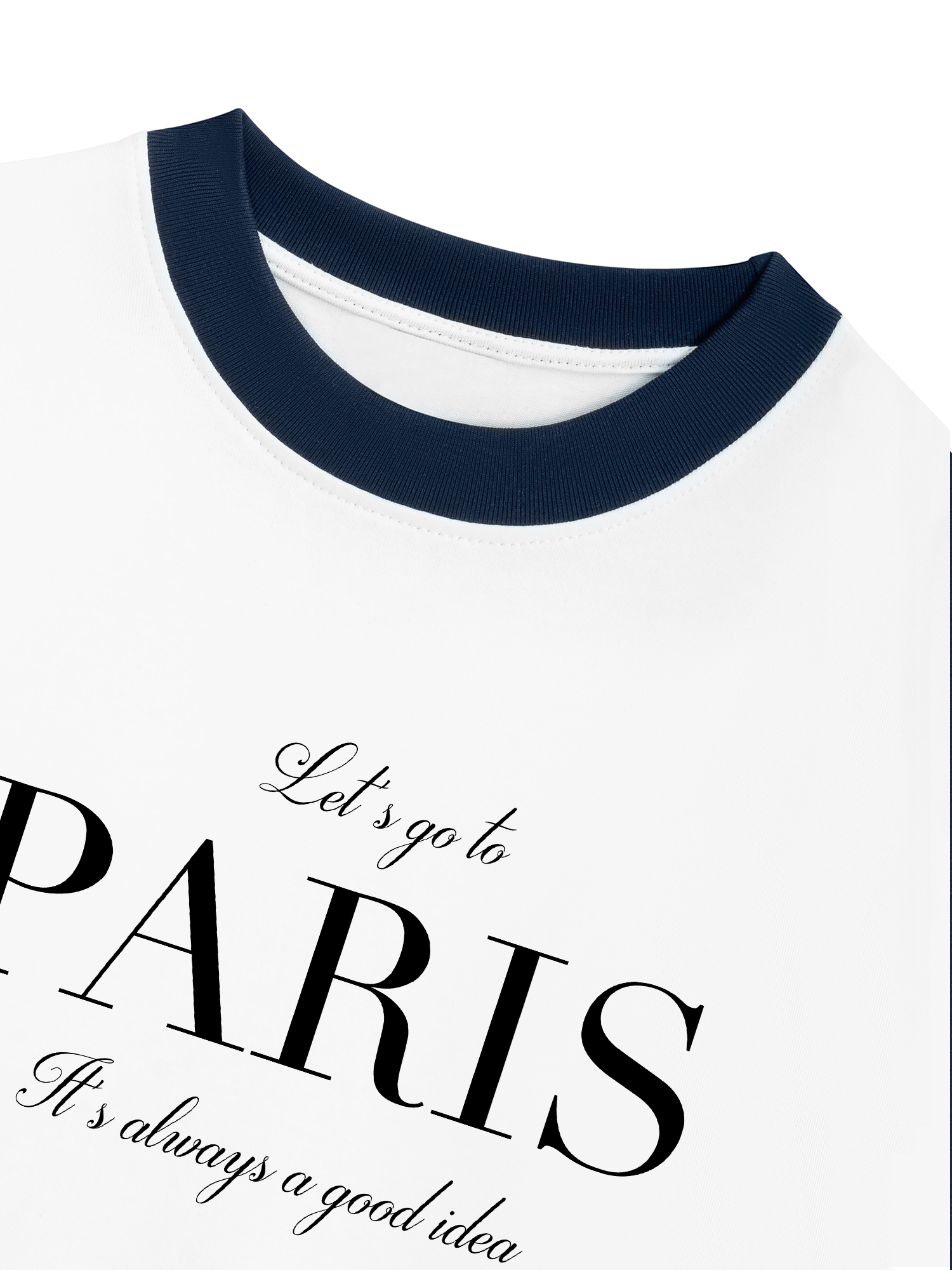 Áo Thun Ringer Relaxed Fit City Let's go to Paris