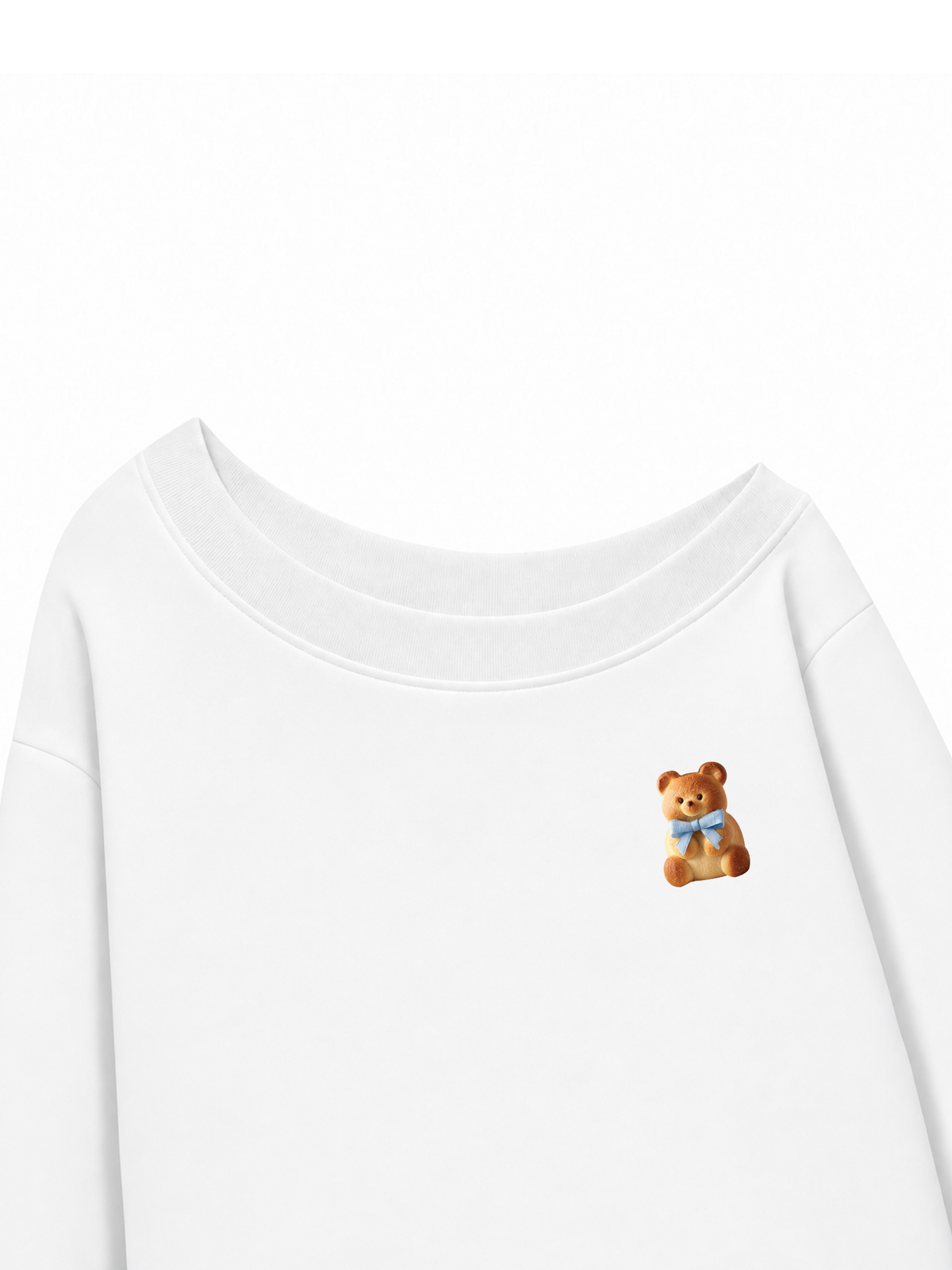 Áo Sweater Lệch Vai Nỉ Hai Da Teddy Bread