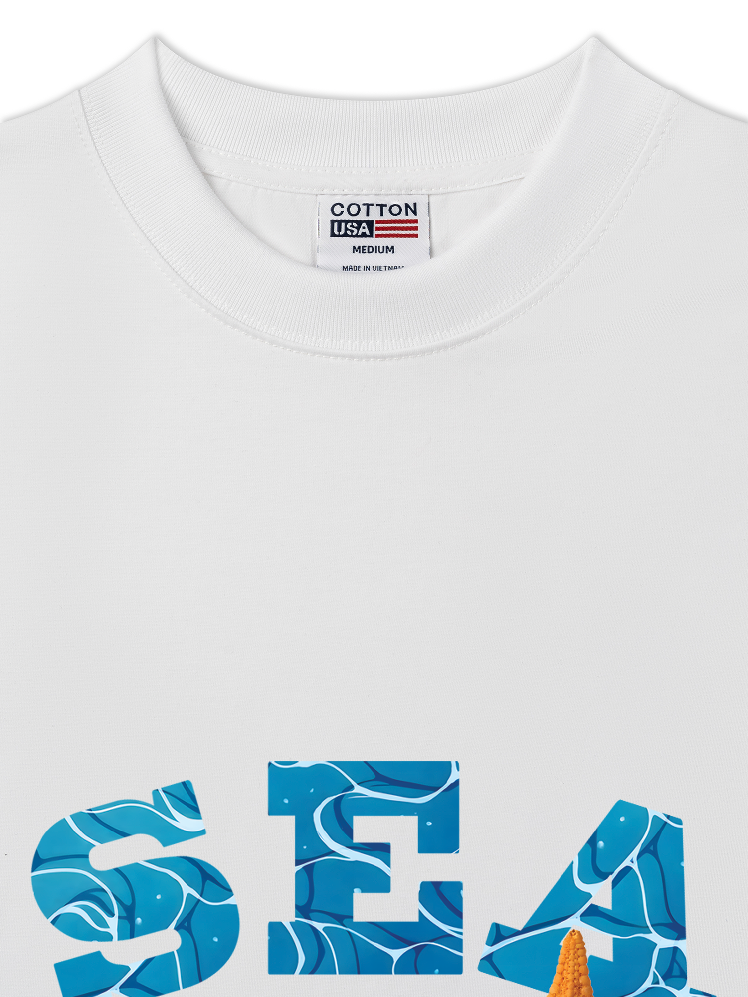 Áo Thun Relaxed Fit Tropical Starfish Parrty Sea Water