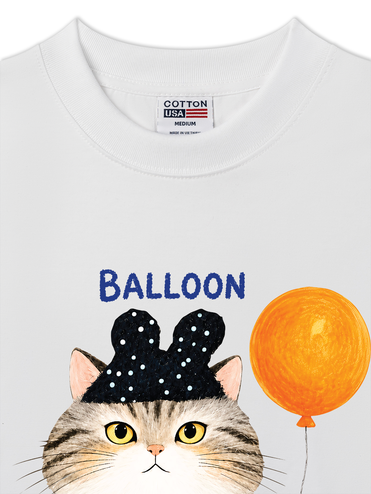 Áo Thun Relaxed Fit Soft Paw Meaw With Balloon