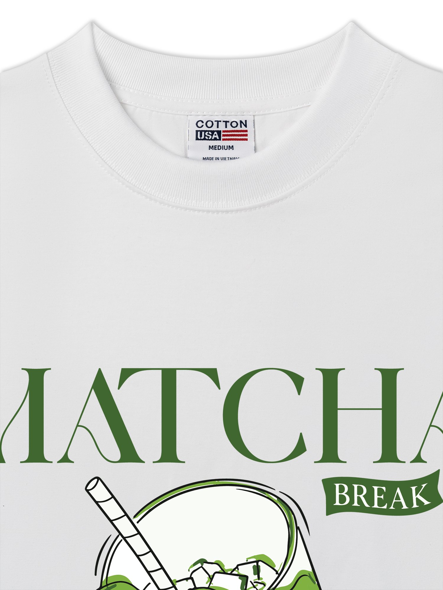 Áo Thun Relaxed Fit Daily Cup Matcha Đá Xay