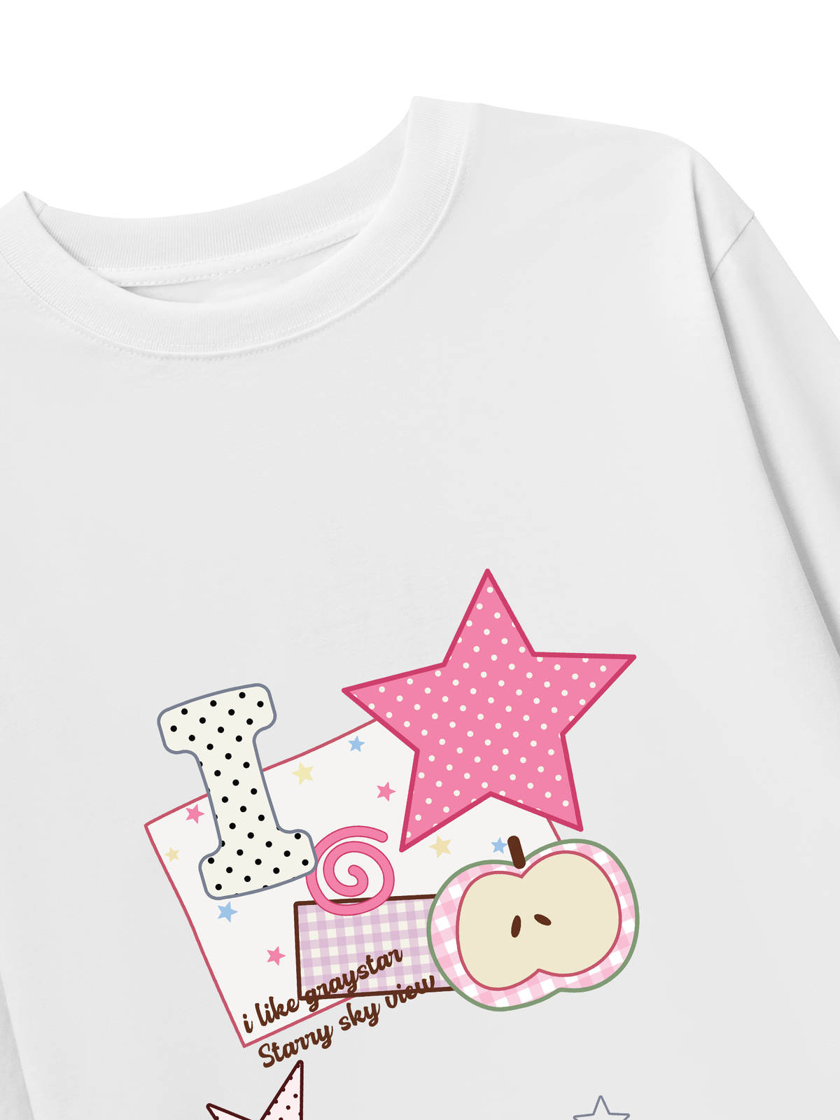 Áo Thun Dài Tay Dotty Mood Pink Star Candy