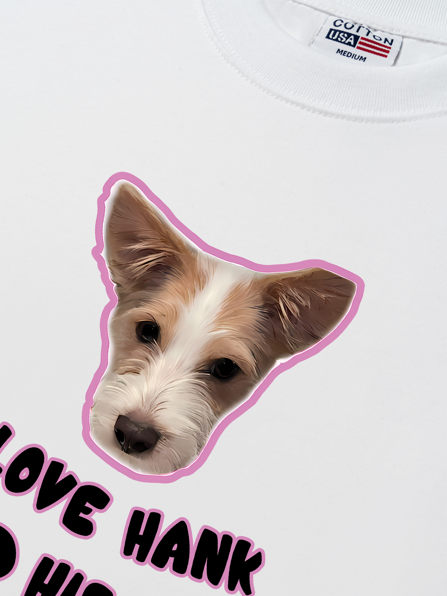Áo Thun Relaxed Fit Black Pink Love Hank