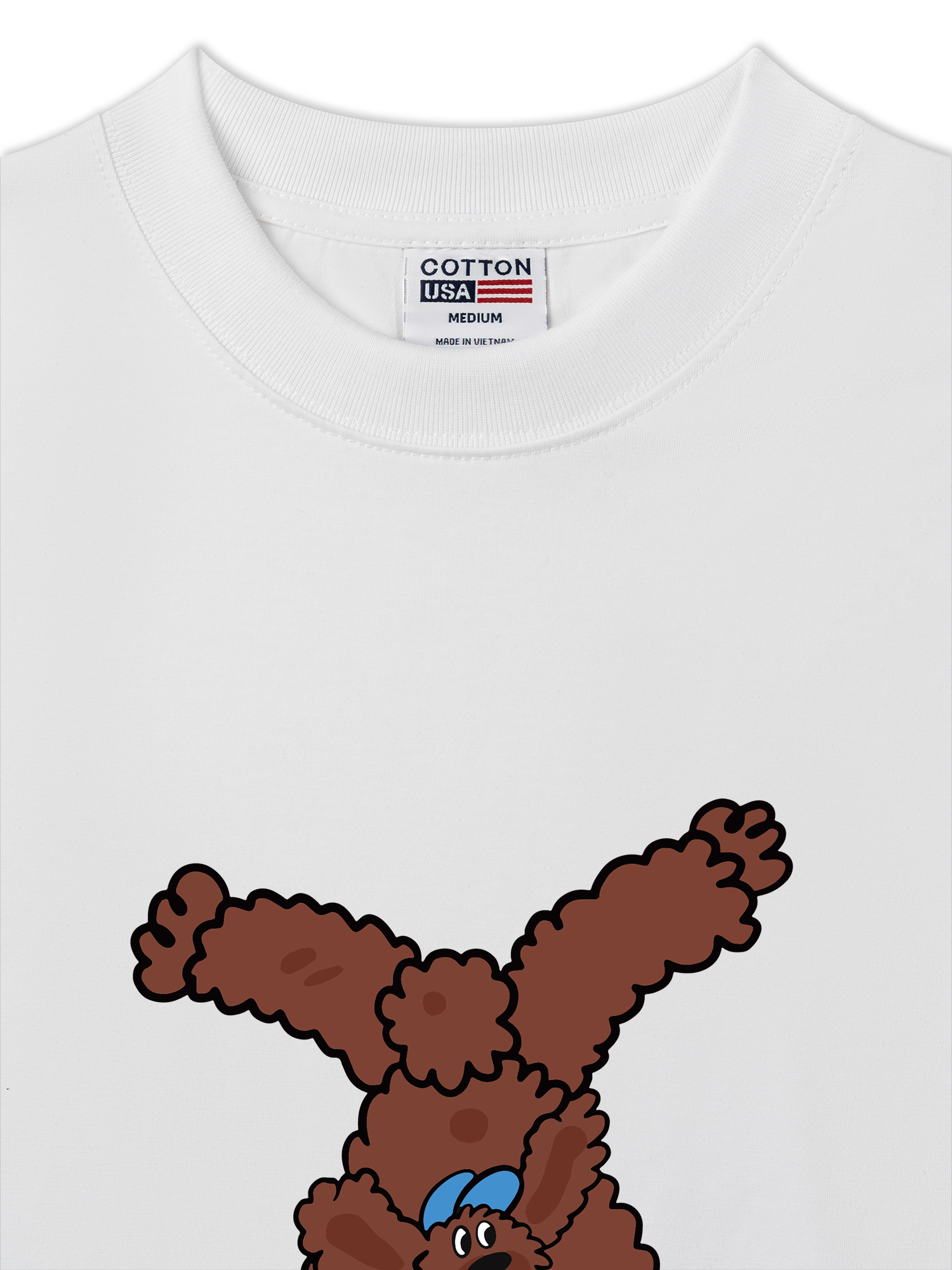 Áo Thun Relaxed Fit Soft Paw Brown Teddy