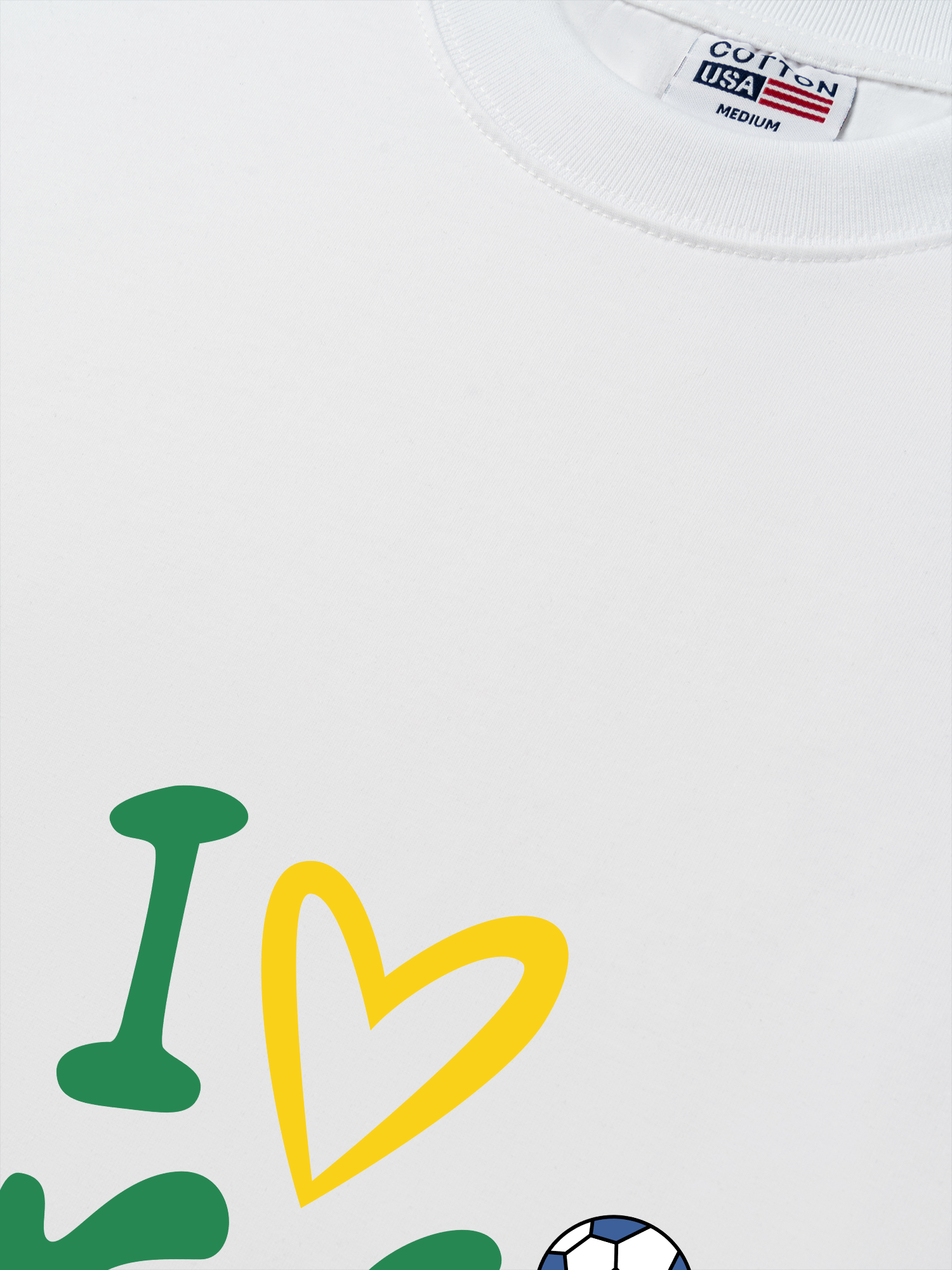 Áo Thun Relaxed Fit Soccer World Cup I love Brazil