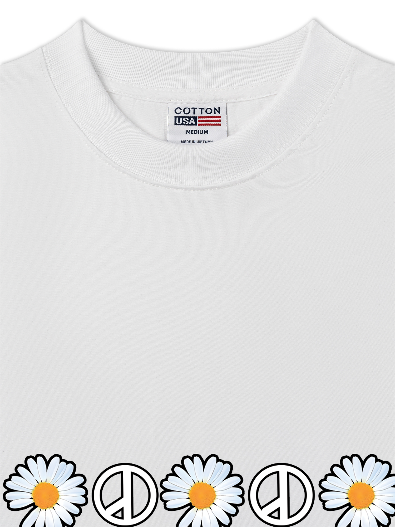 Áo Thun Relaxed Fit Floral With GD Chibi Daisy Flower