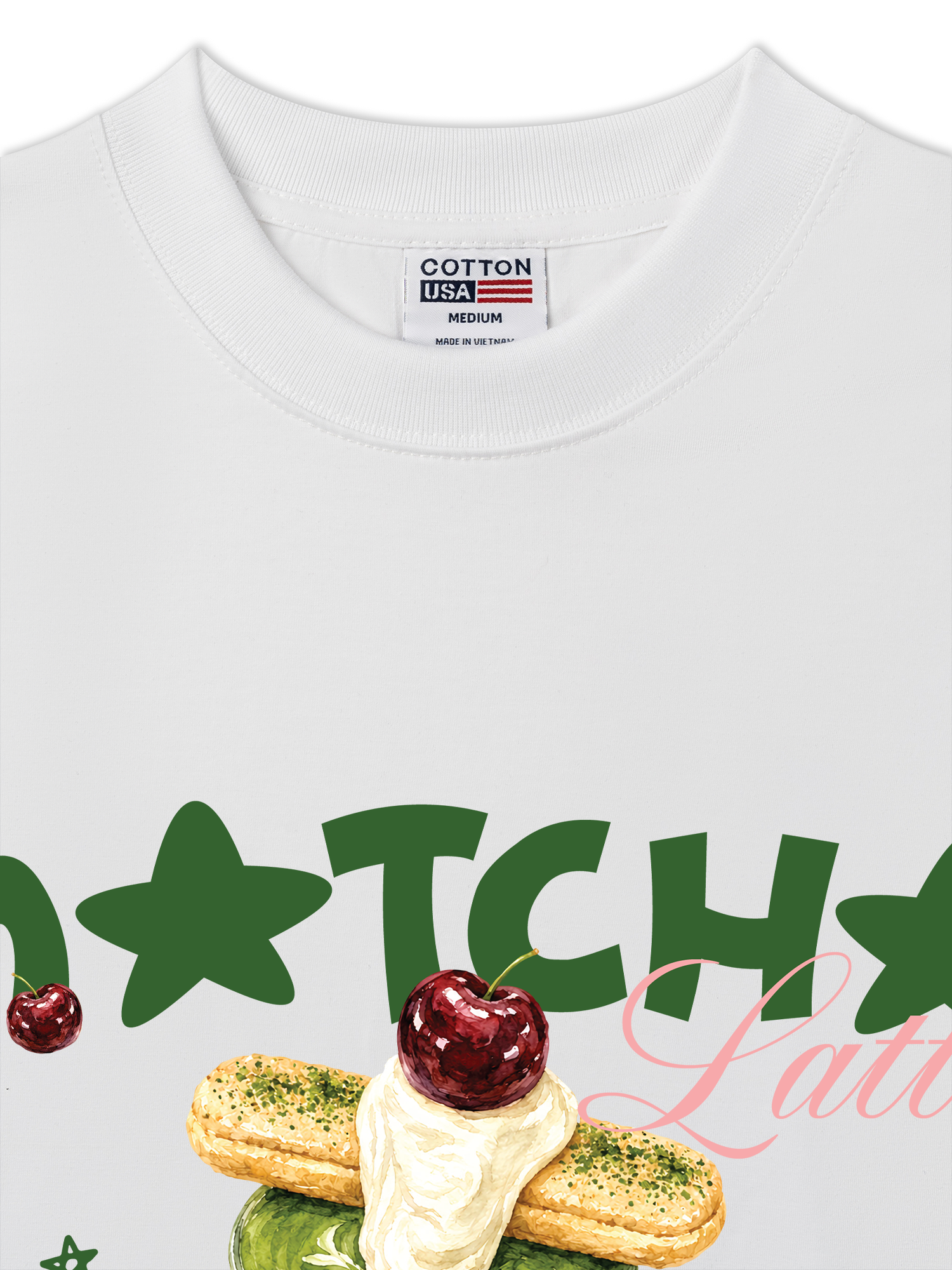 Áo Thun Relaxed Fit Daily Cup Matcha Latte Kem Cheese