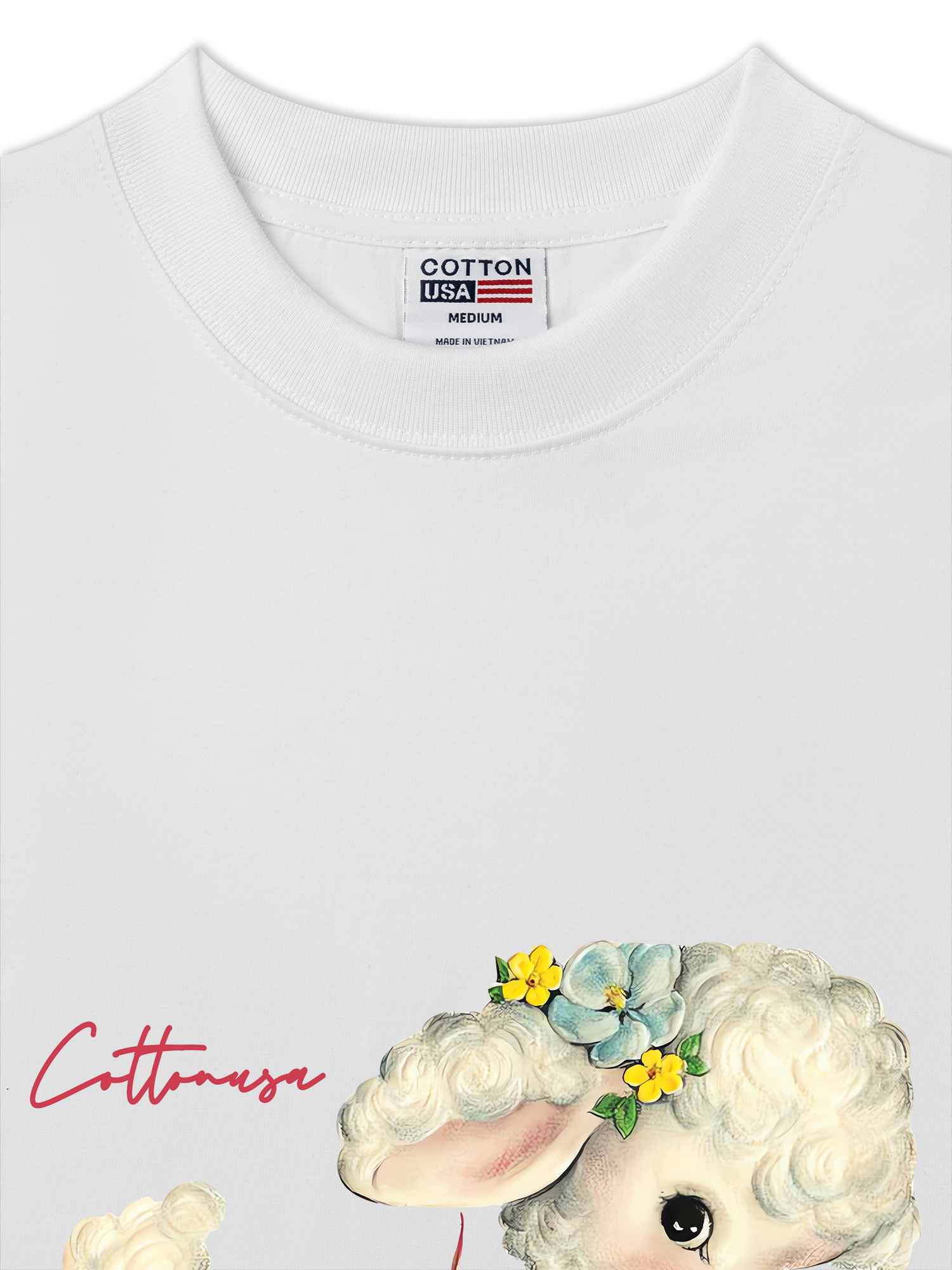 Áo Thun Relaxed Fit Soff Paw Cute Sheep