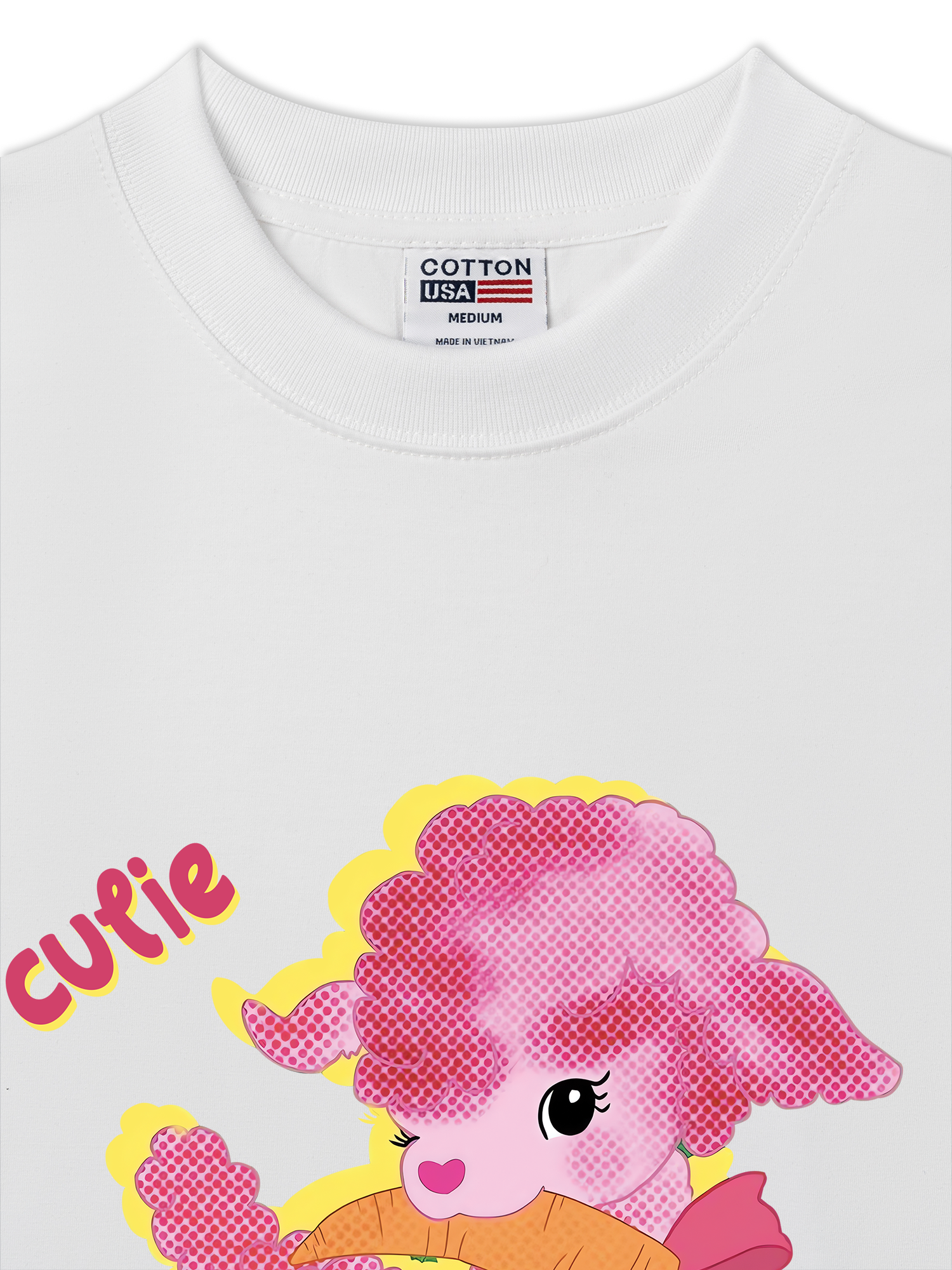 Áo Thun Relaxed Fit Soft Paw Cute Pink Sheep