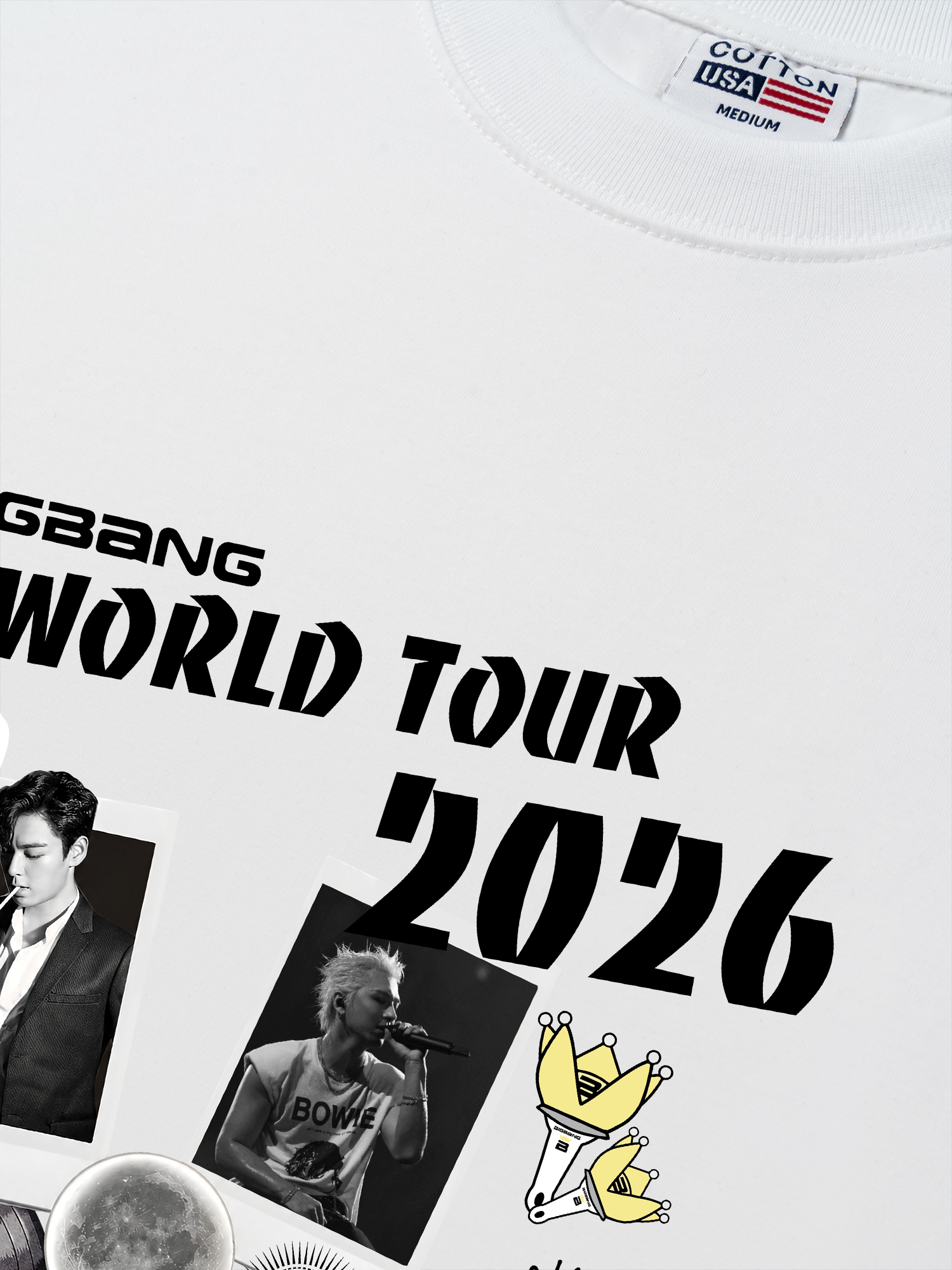 Áo Thun Relaxed Fit Idols Big Bang World Tour 2026