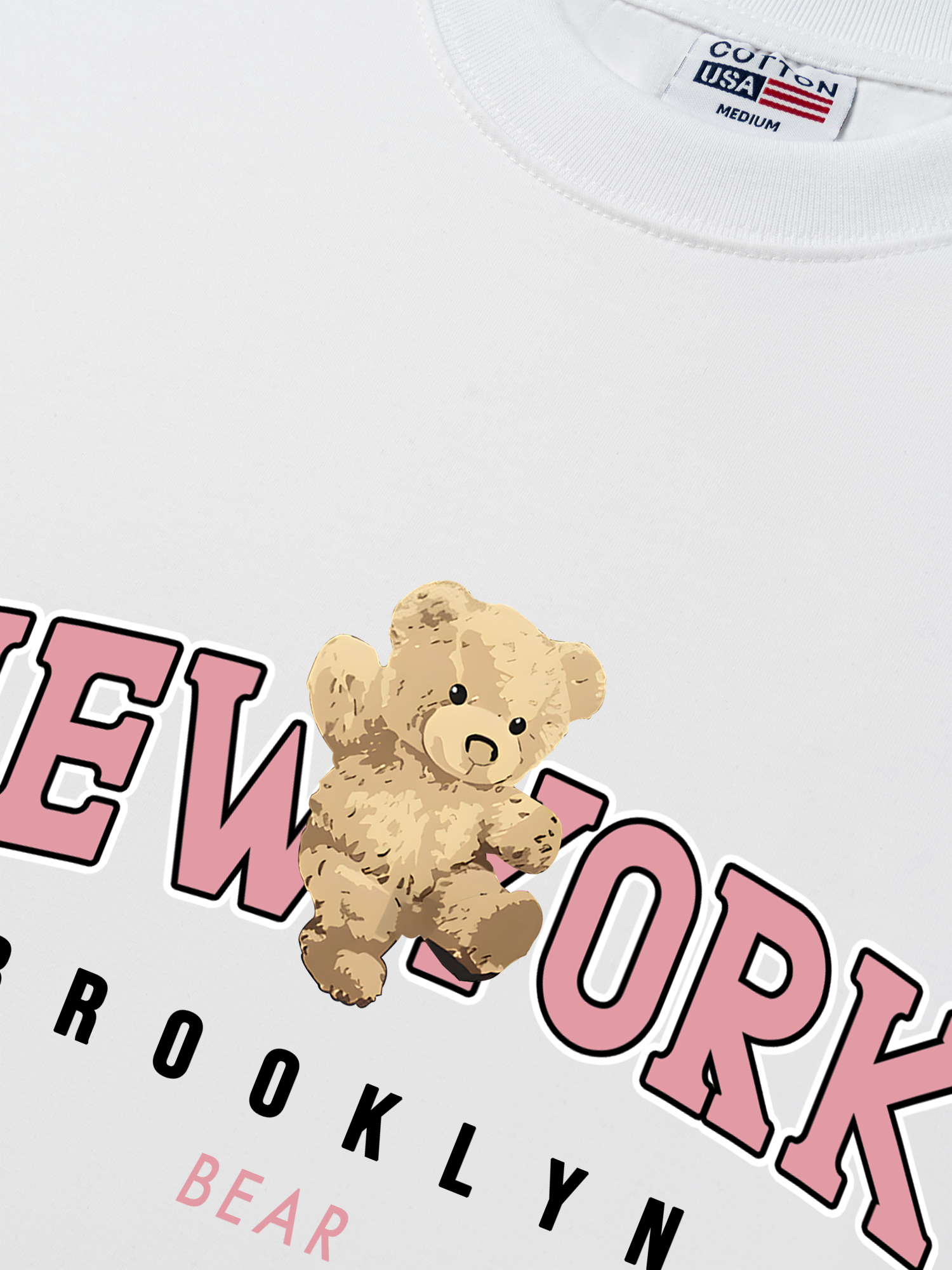 Áo Thun Relaxed Fit Ciry Pink New York Bear