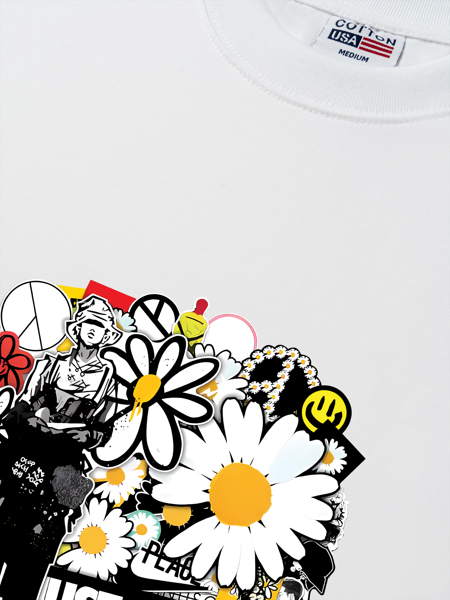 Áo Thun Relaxed Fit Idol Daisy Flower GD