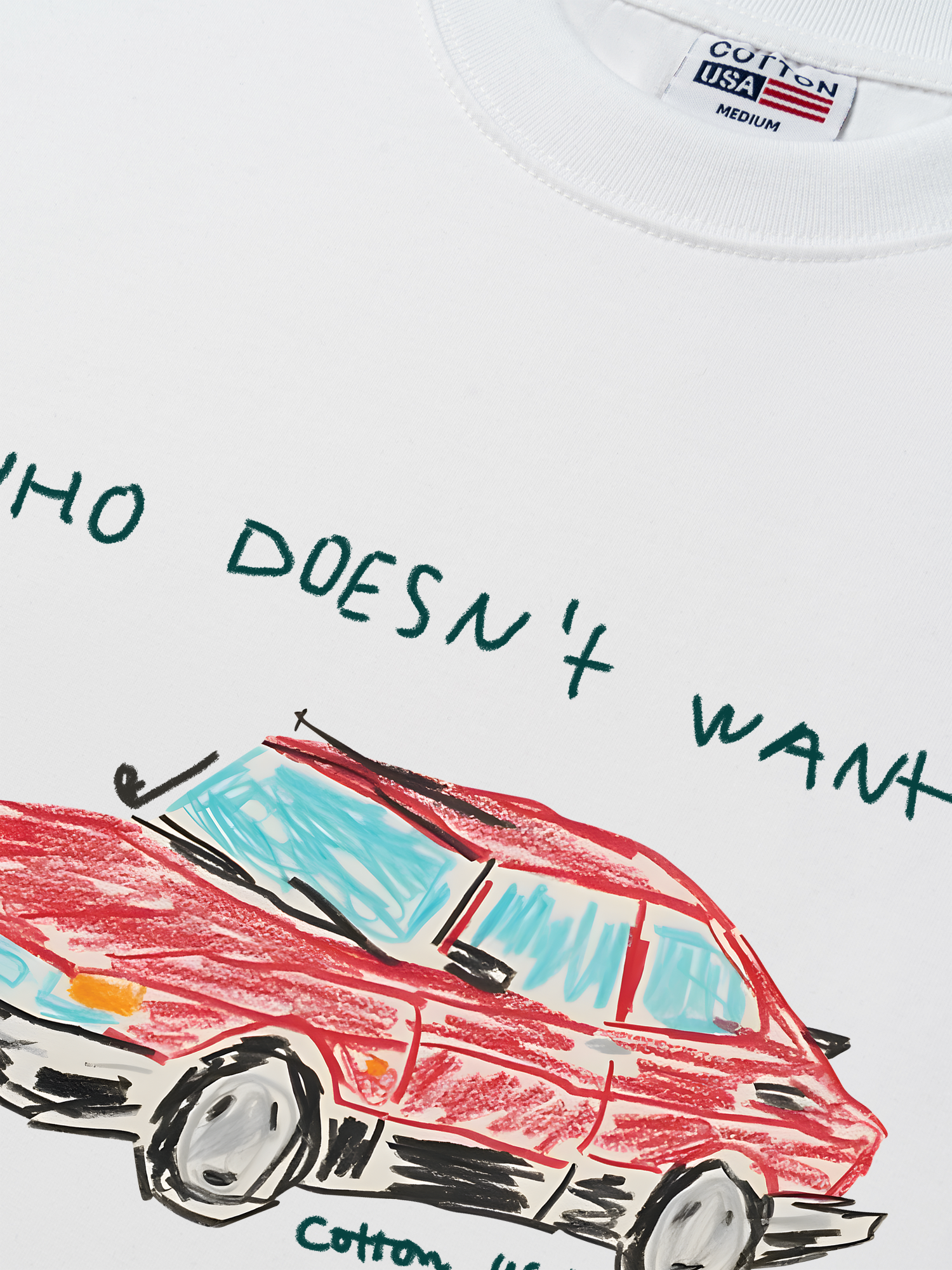 Áo Thun Relaxed Fit Classic Car Crayon Car