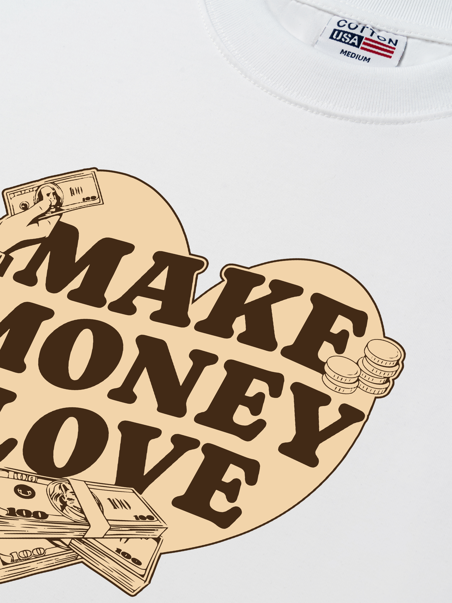 Áo Thun Relaxed Fit Money Make Money Love