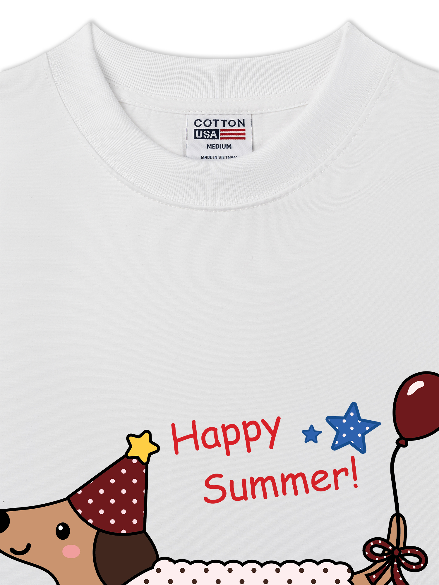 Áo Thun Relaxed Fit Dotty Mood Happy Summer Dog