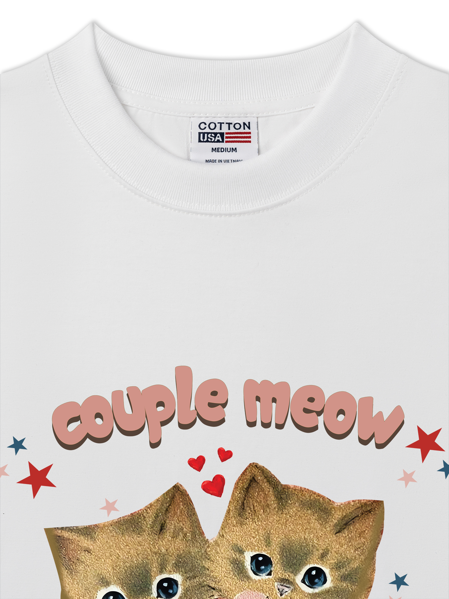 Áo Thun Relaxed Fit Soft Paw Couple Meow