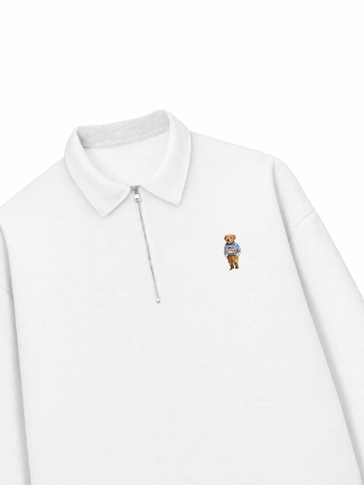 Áo Sweater Polo Nỉ Hai Da Cowboy Bear