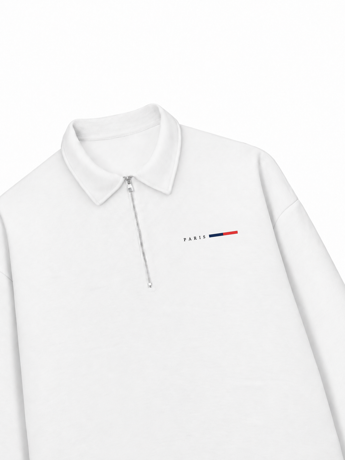 Áo Sweater Polo Nỉ Hai Da City Paris Basic Logo