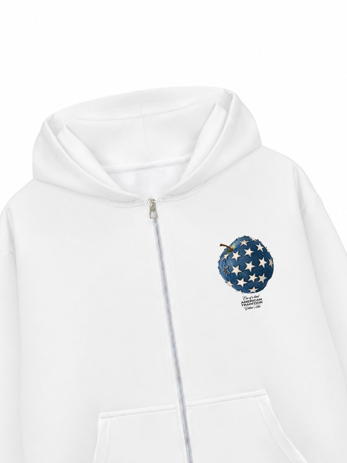 Áo Hoodie Zip Nỉ Hai Da Jeans Star Apple