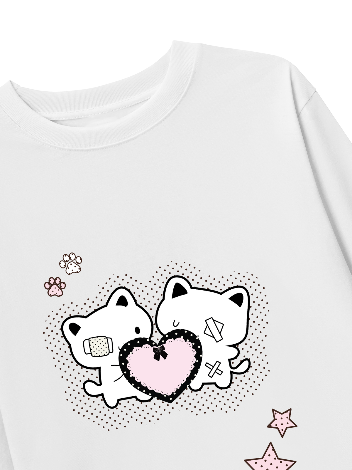 Áo Thun Dài Tay Dotty Mood Starlight Kitty Care