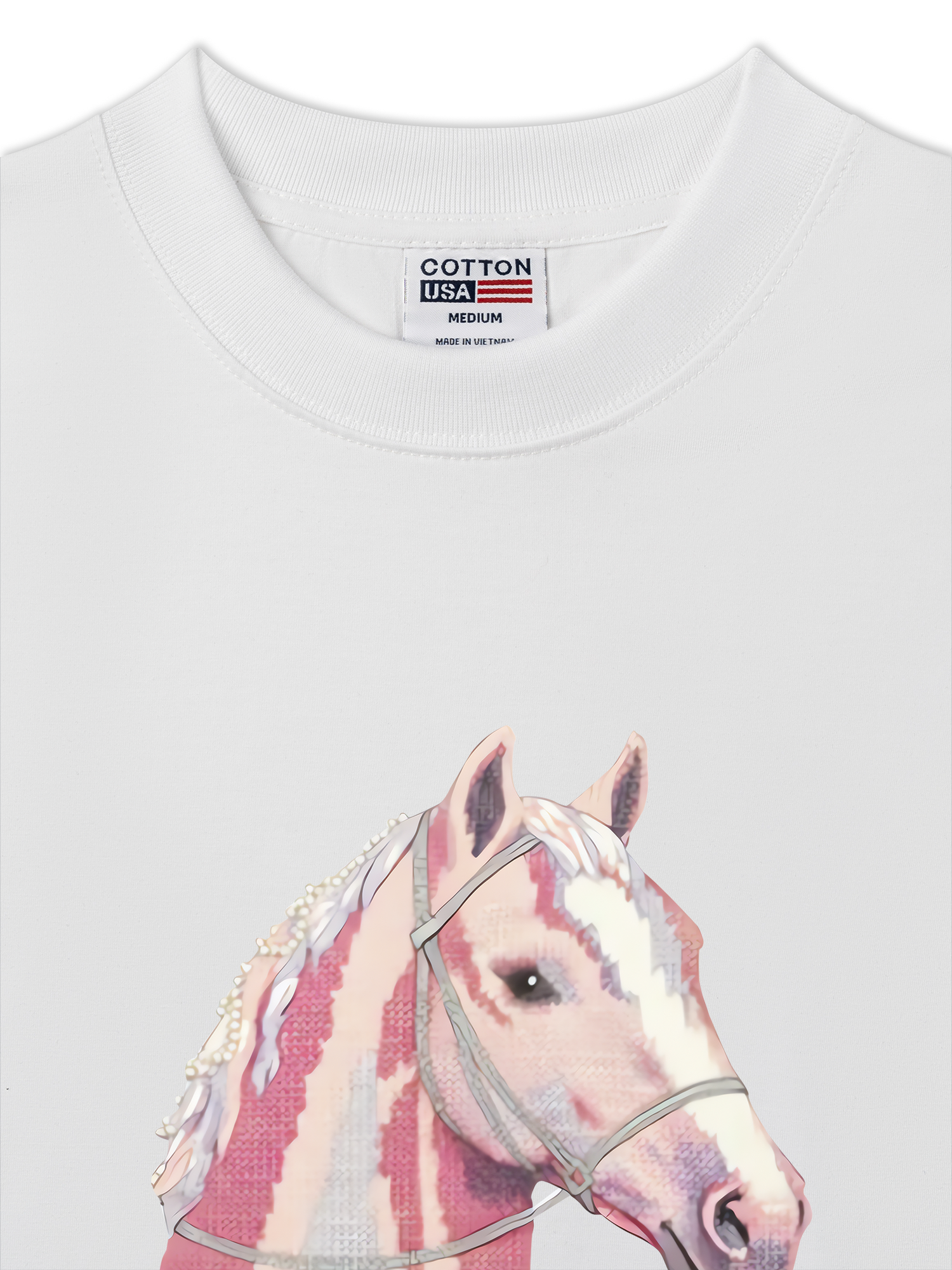 Áo Thun Relaxed Fit Cute Pink Horse