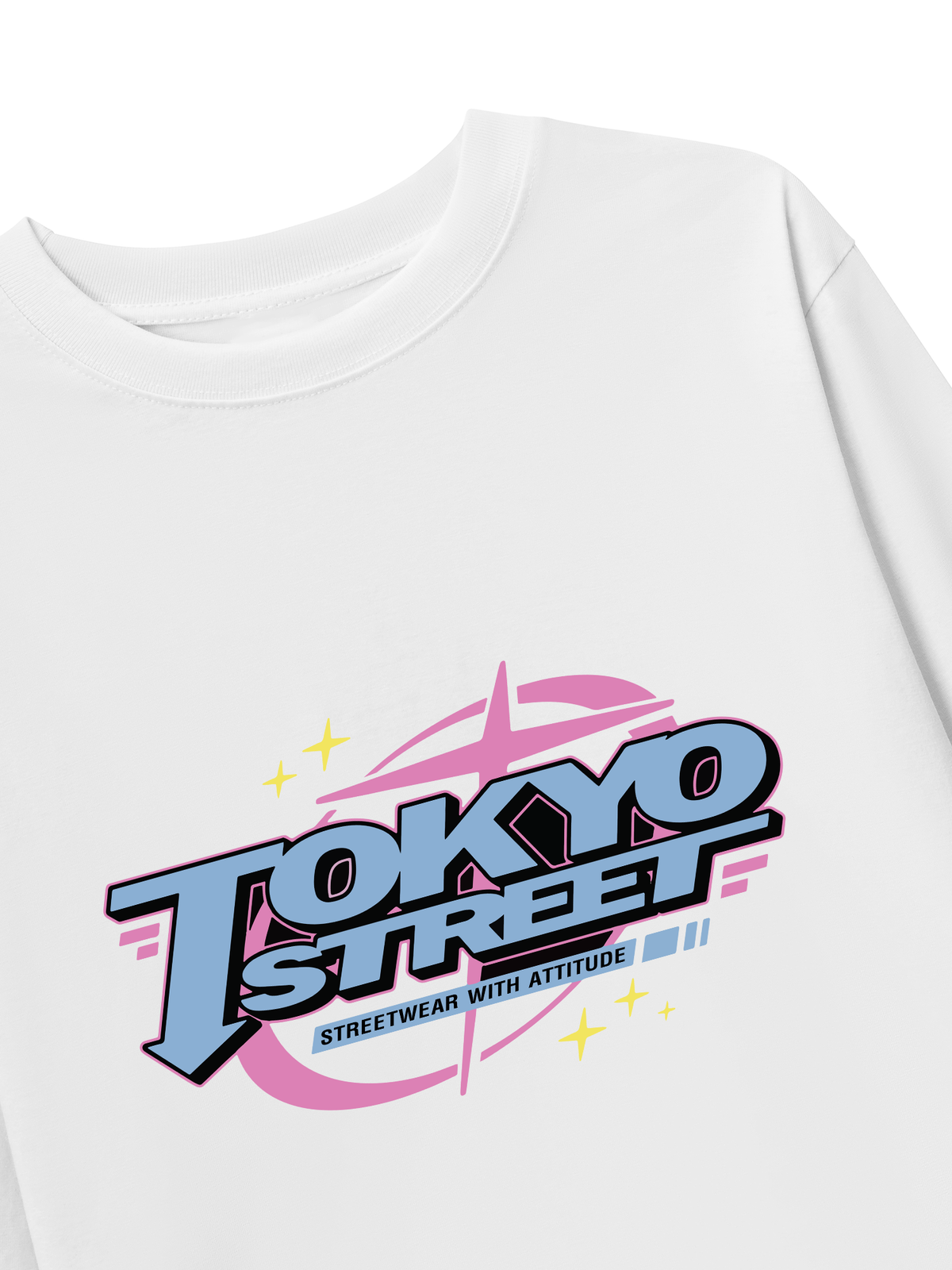 Áo Thun Dài Tay City Tokyo Streetwear With Atitude Blue
