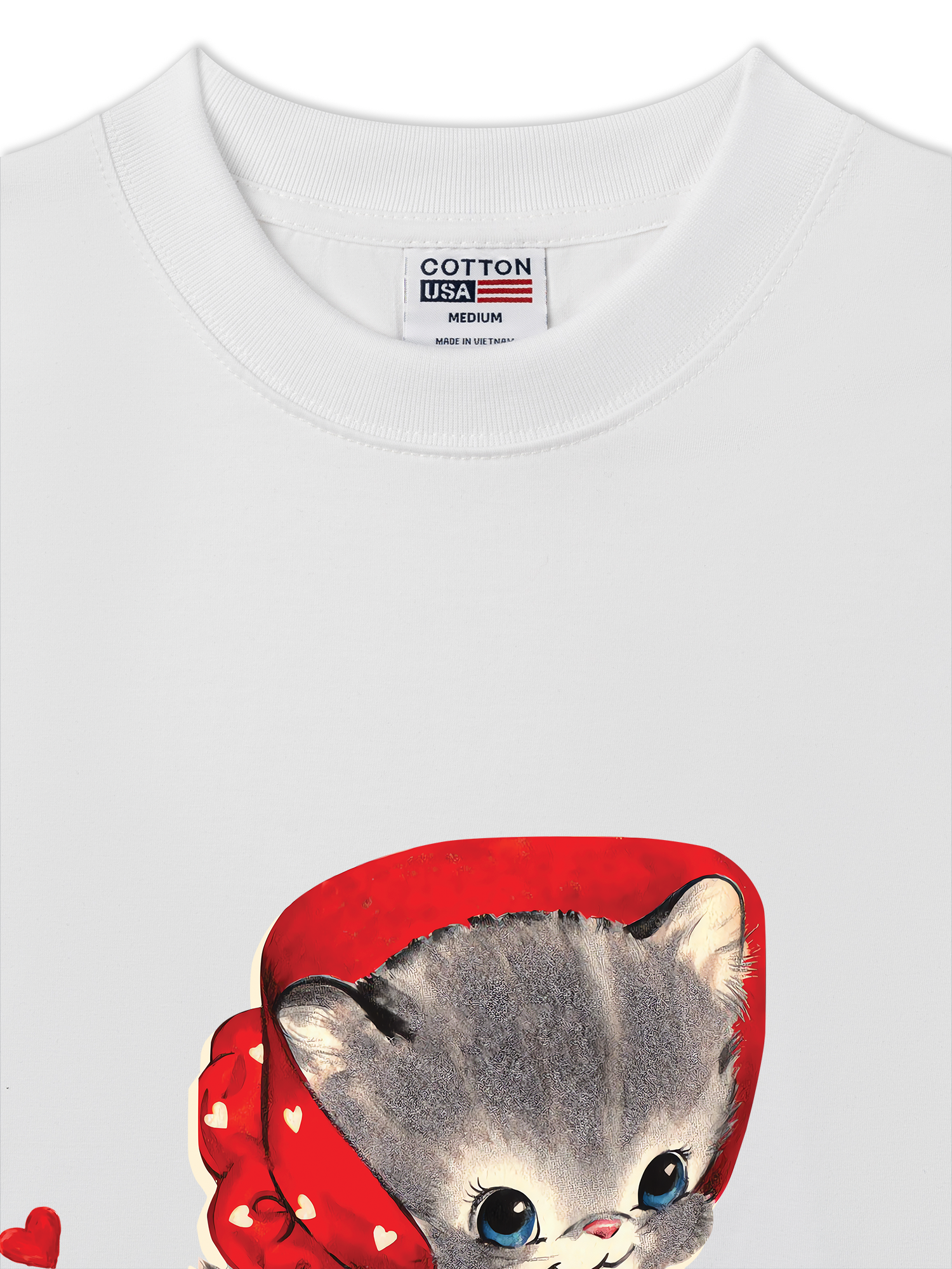 Áo Thun Relaxed Fit Soft Paw Cute Cat