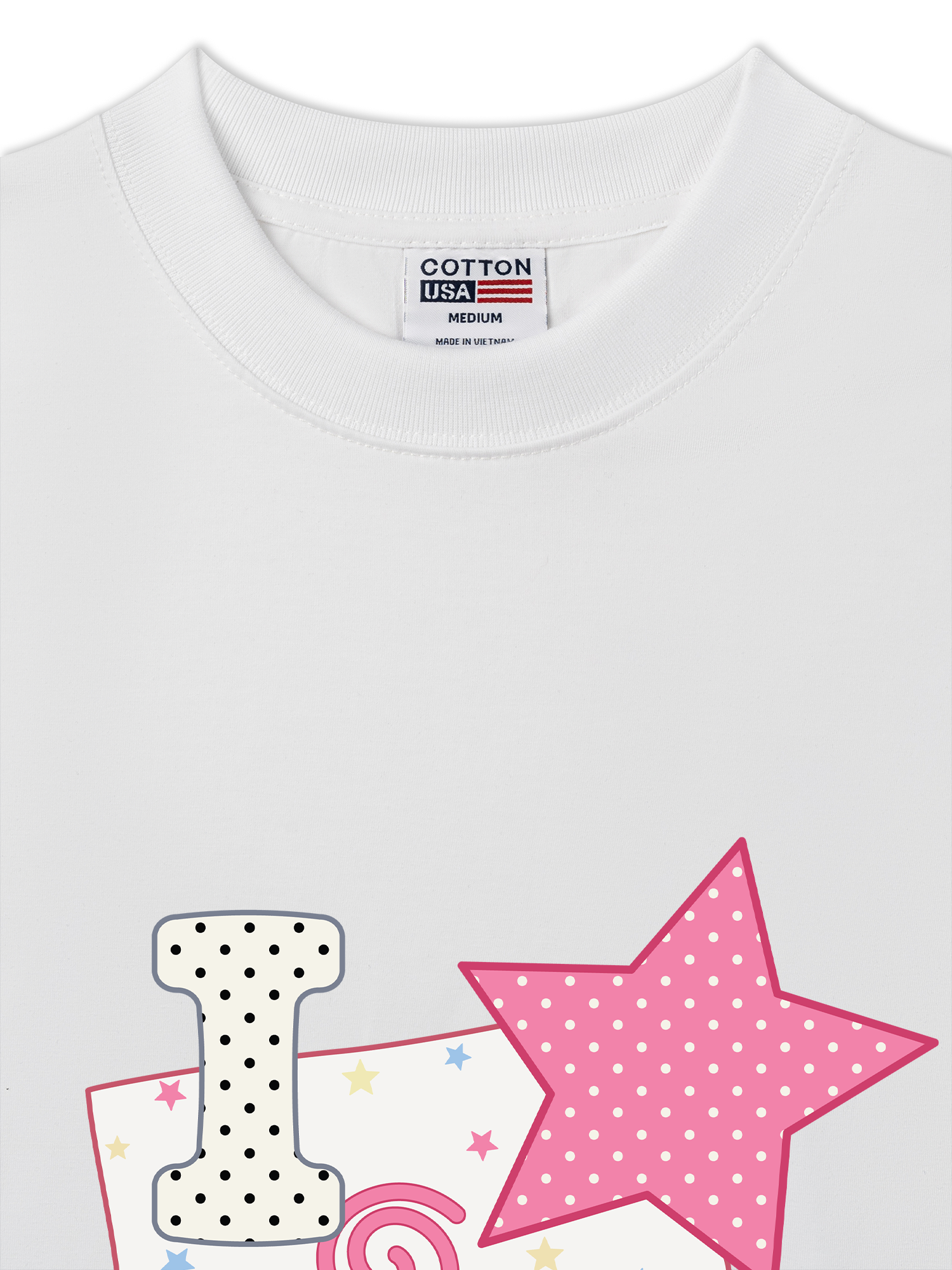 Áo Thun Relaxed Fit Dotty Mood Pink Star Candy