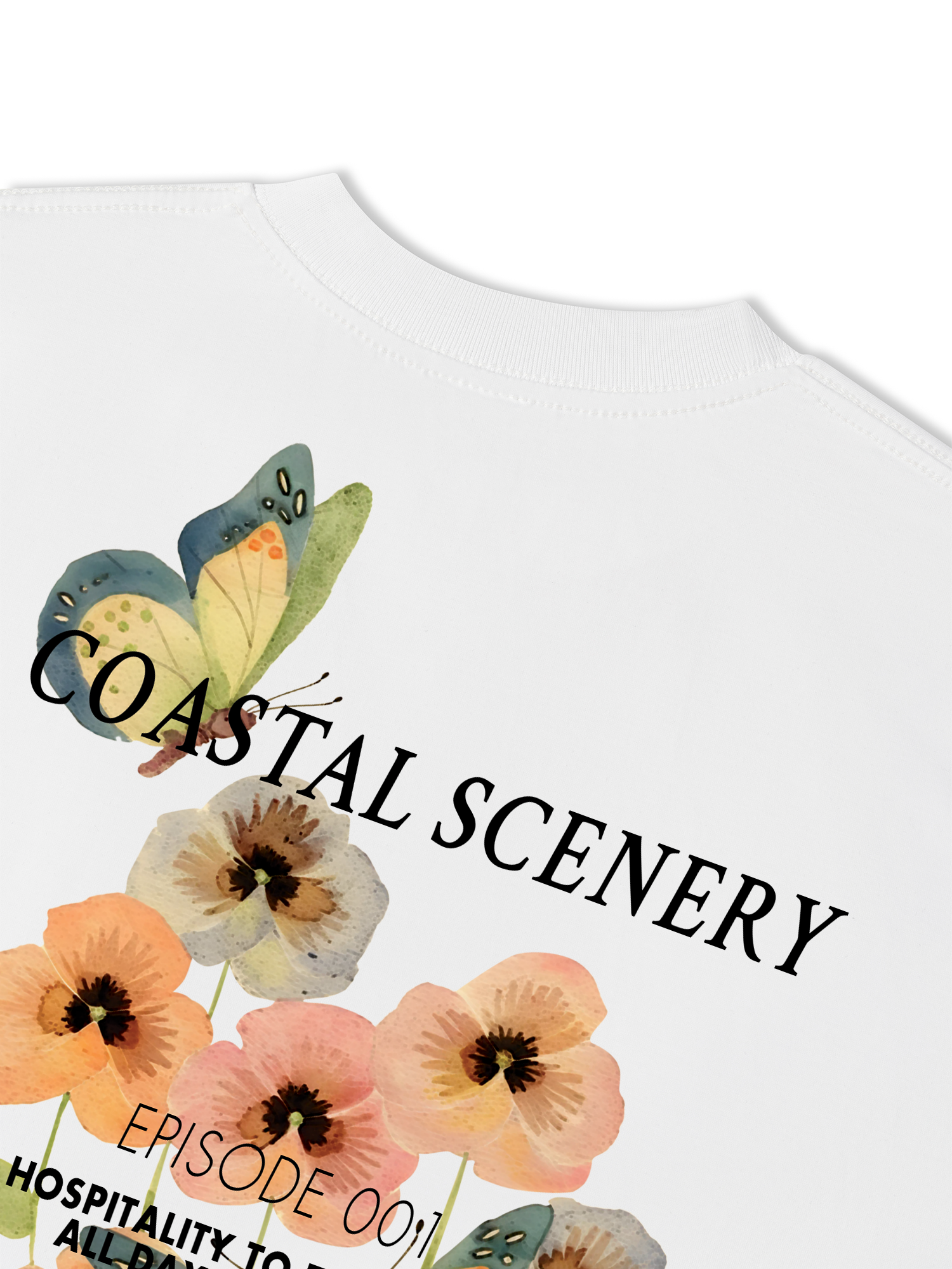 Áo Thun Relaxed Fit Floral COASTAL SCENERY