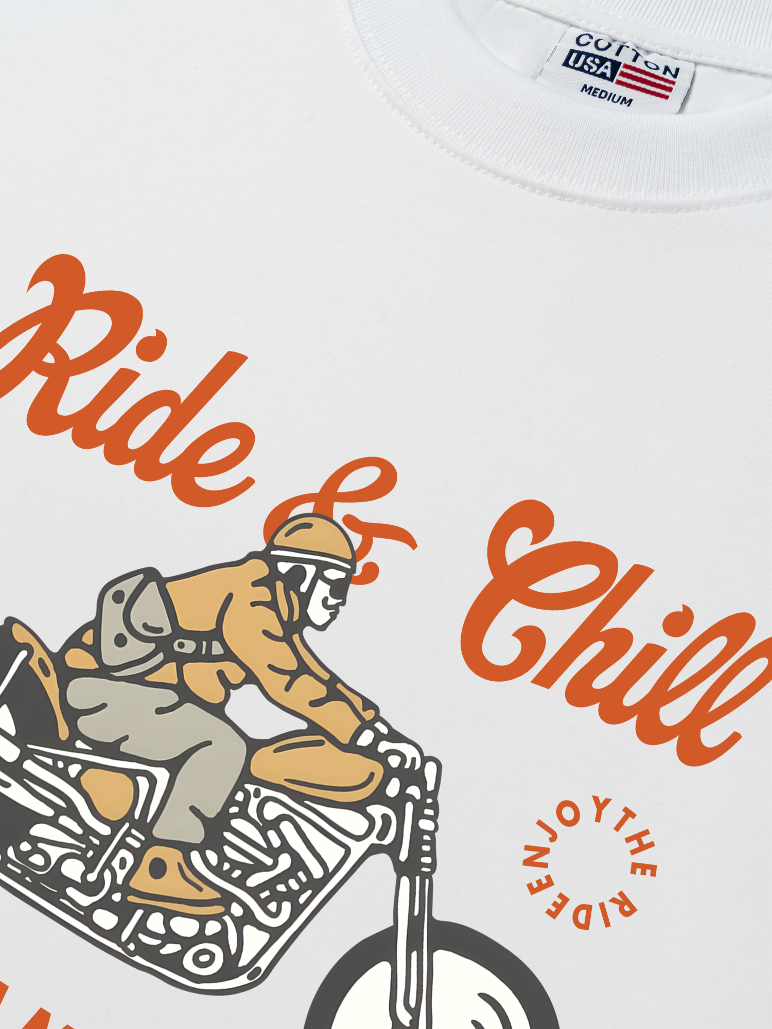 Áo Thun Relaxed Fit Motorbike Ride & Chill