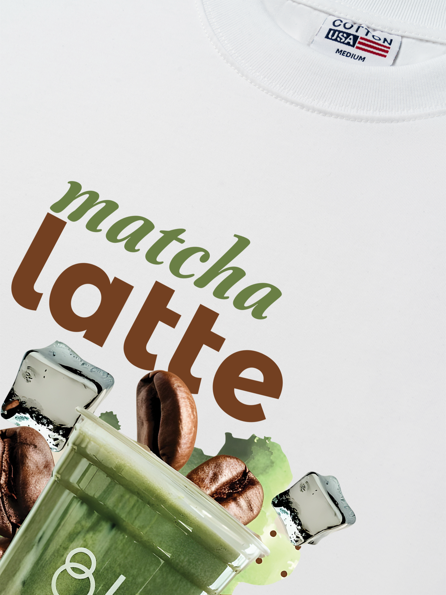 Áo Thun Relaxed Fit Daily Cup Matcha Latte