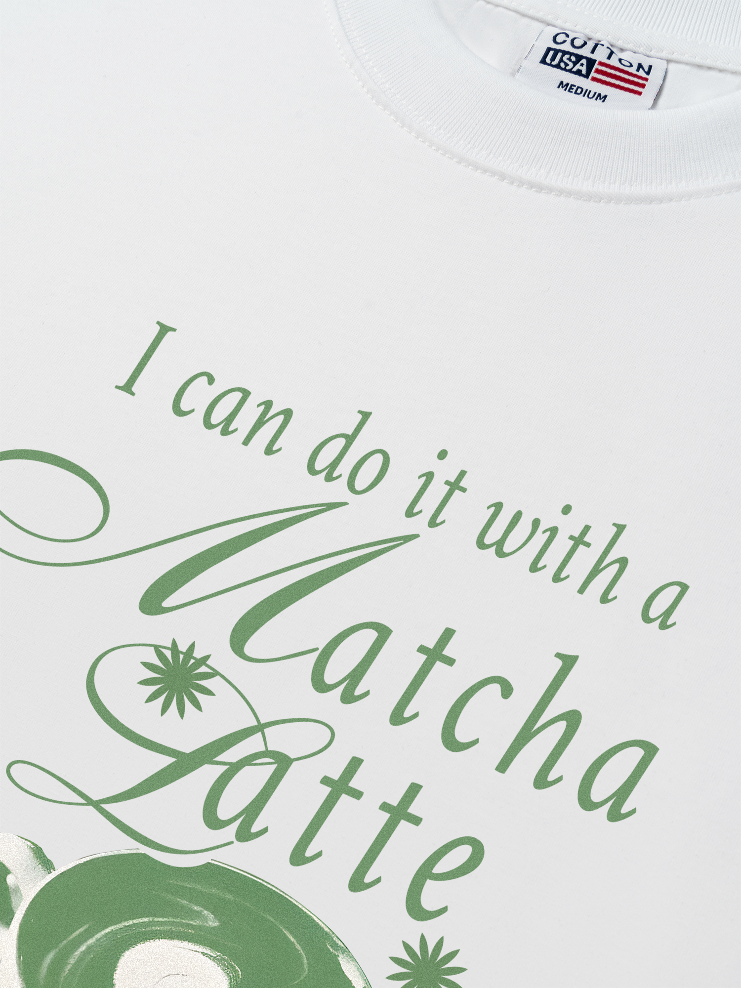 Áo Thun Relaxed Fit Daily Cup I Can Do It With A Matcha Latte