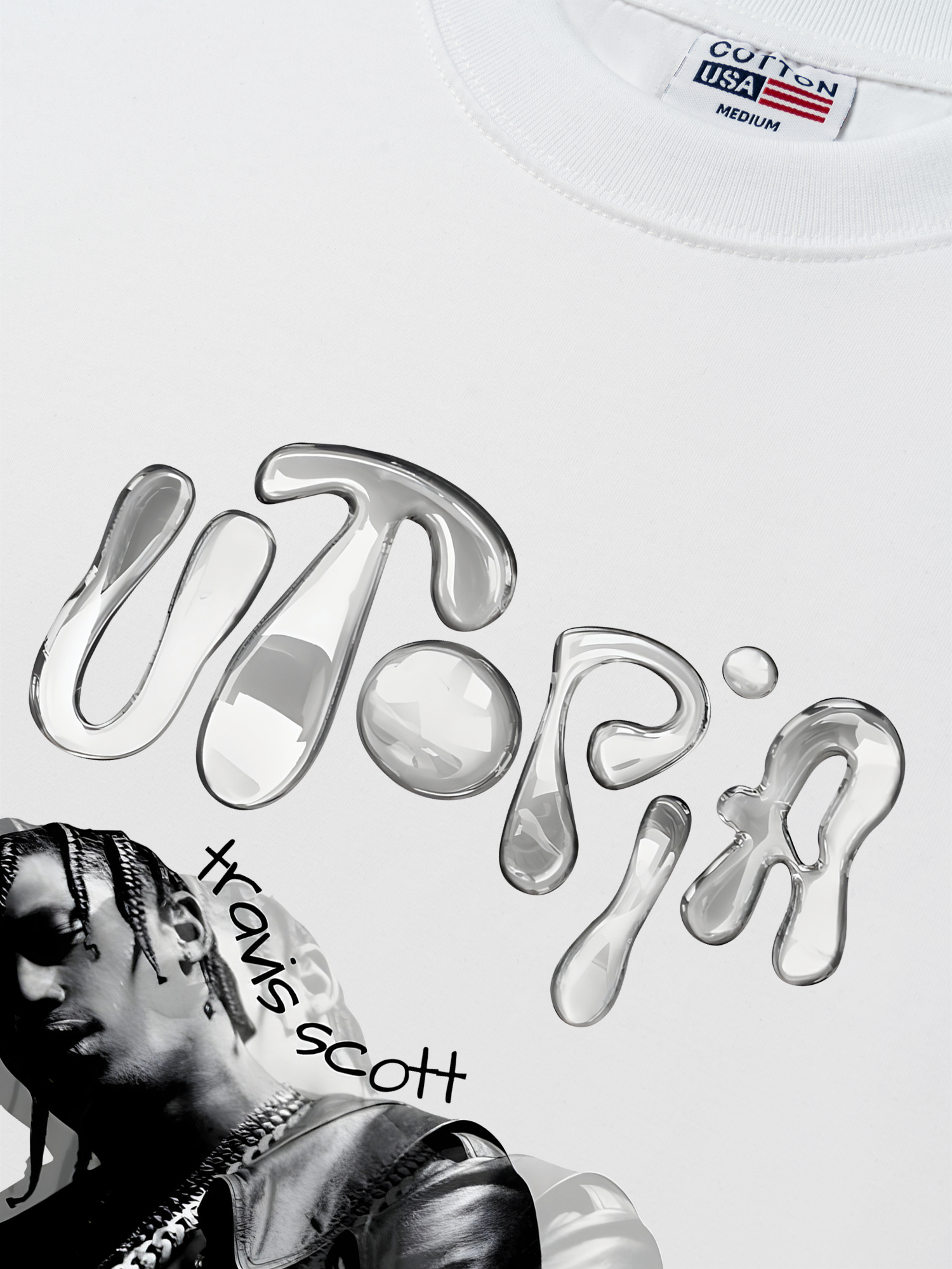 Áo Thun Relaxed Fit Rapper Travis Scott Utopia