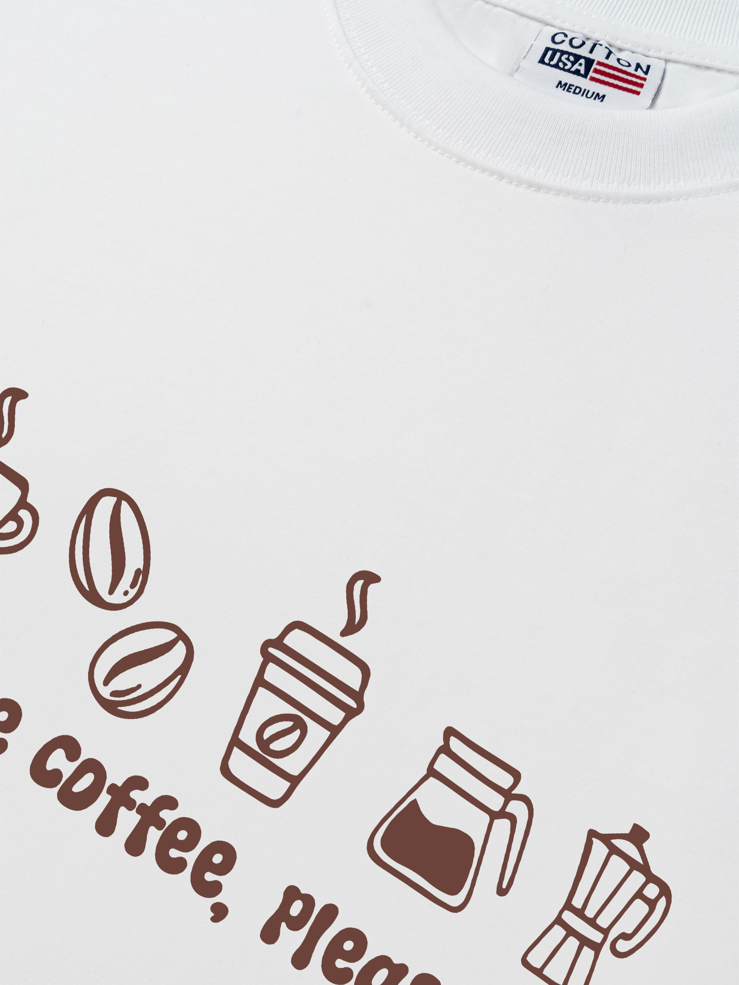 Áo Thun Relaxed Fit Daily Cup More Coffee, Please!