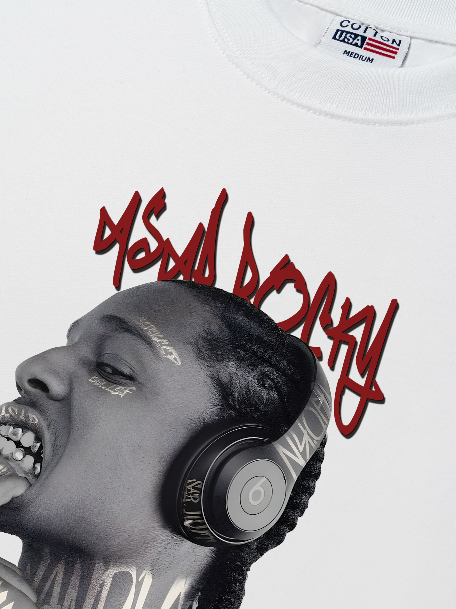 Áo Thun Relaxed Fit Rapper A$AP Rocky Graphic