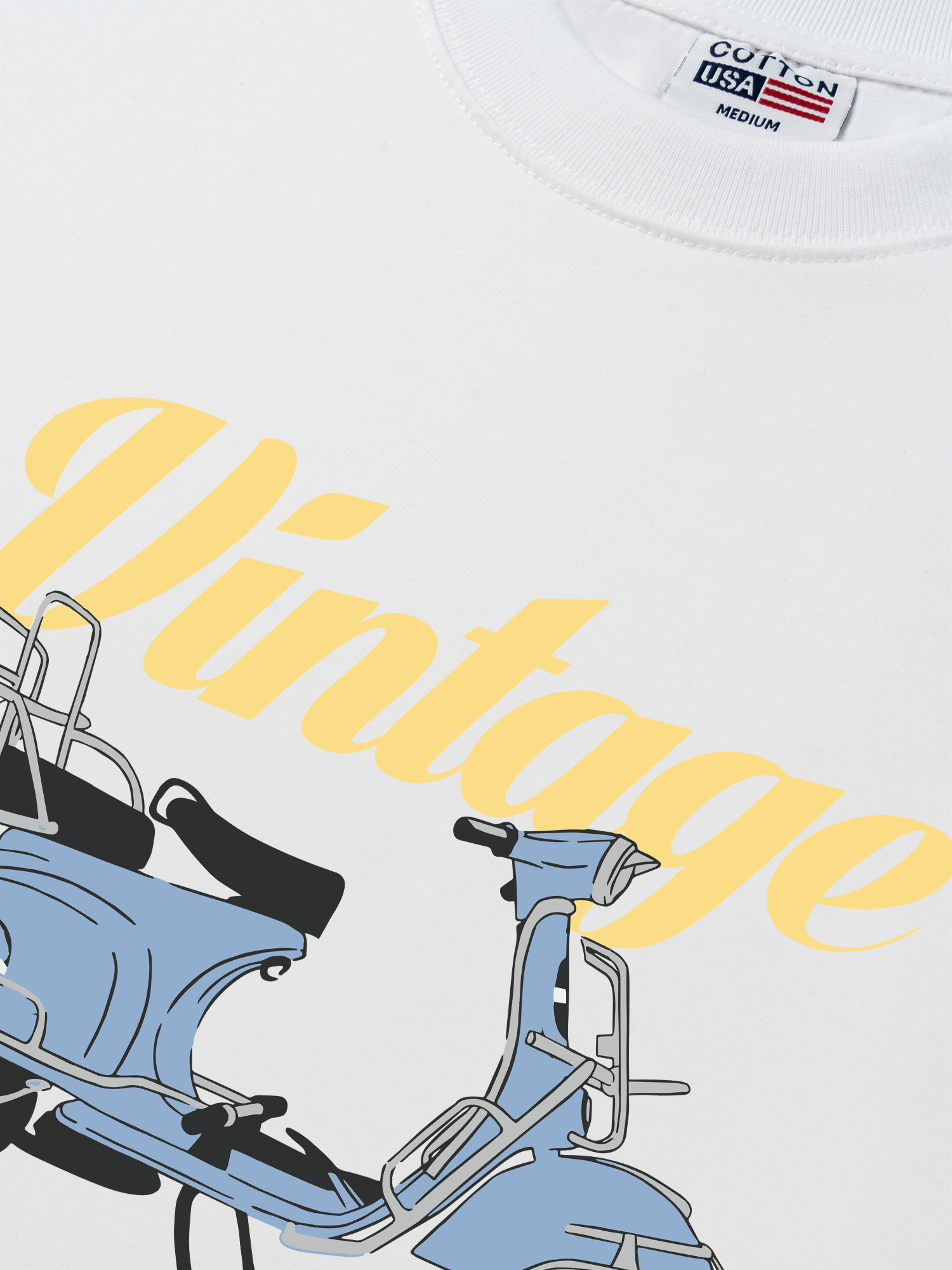 Áo Thun Relaxed Fit Motorbike Vintage Vespa