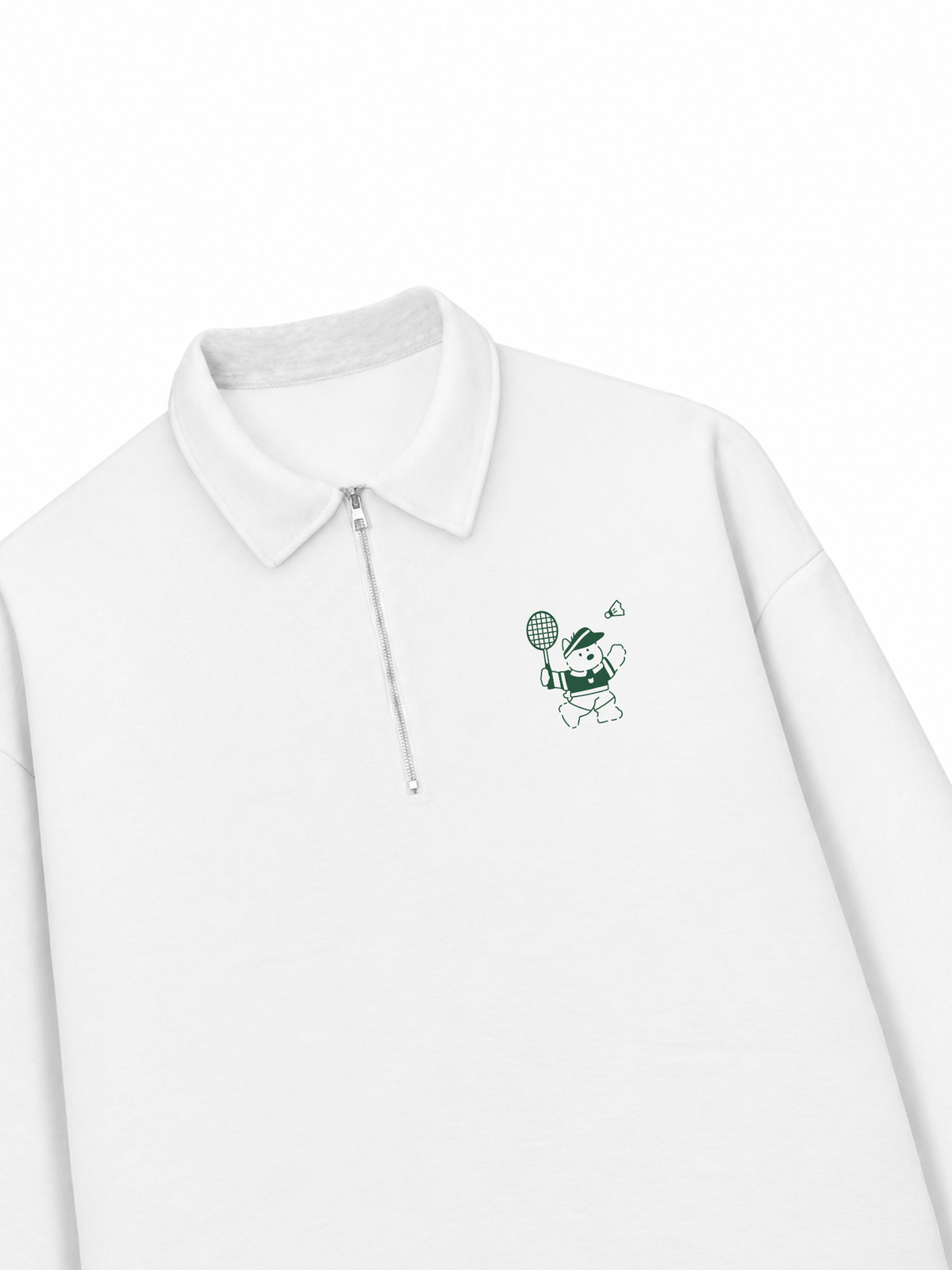 Áo Sweater Polo Nỉ Hai Da Badminton Green Club